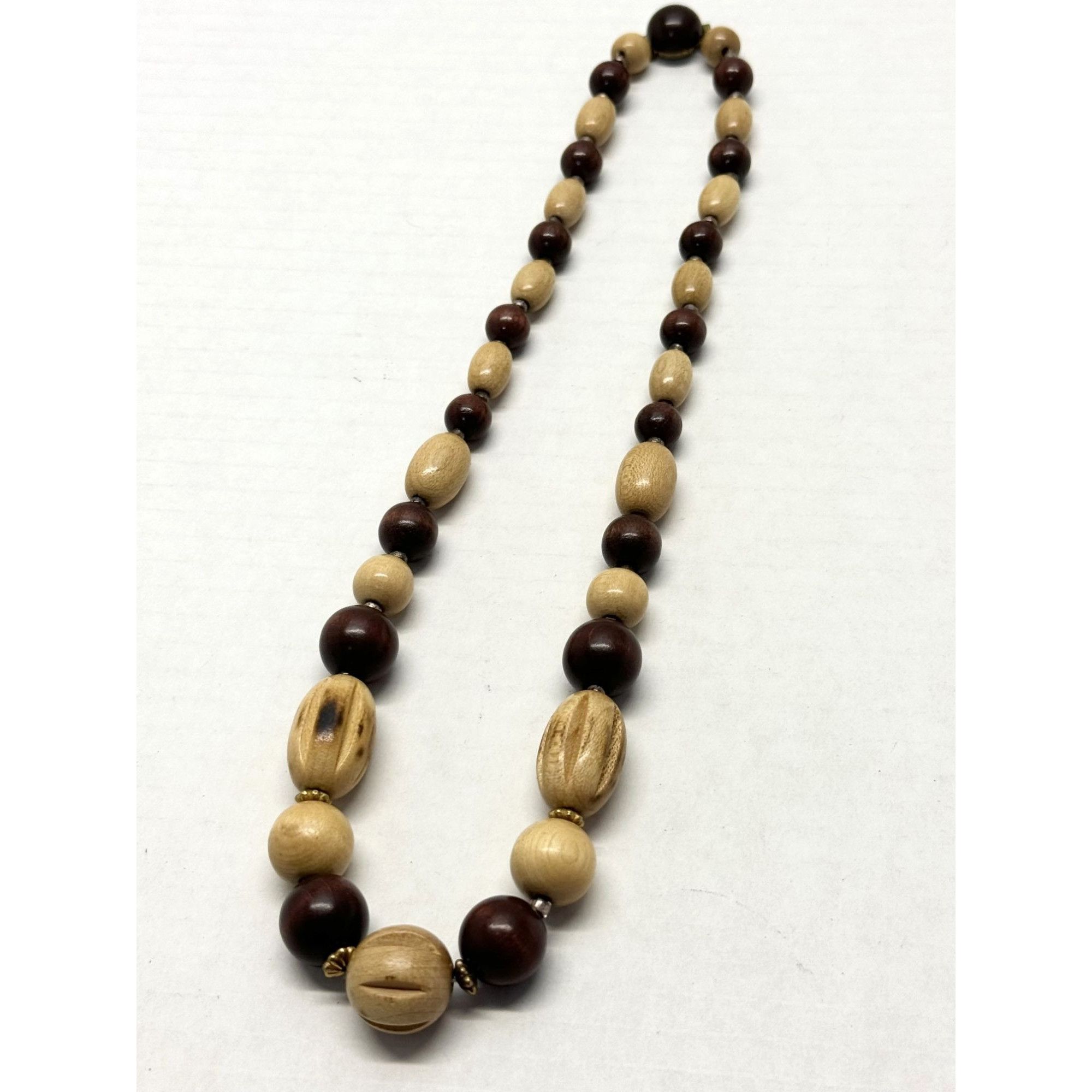 Vintage Vintage wood beaded necklace Size ONE SIZE - 1 Thumbnail
