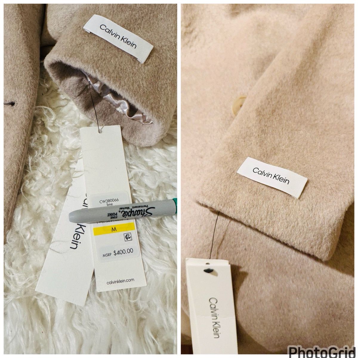 Calvin Klein Calvin Klein Belted Wool Coat Size M / US 6-8 / IT 42-44 - 11 Thumbnail