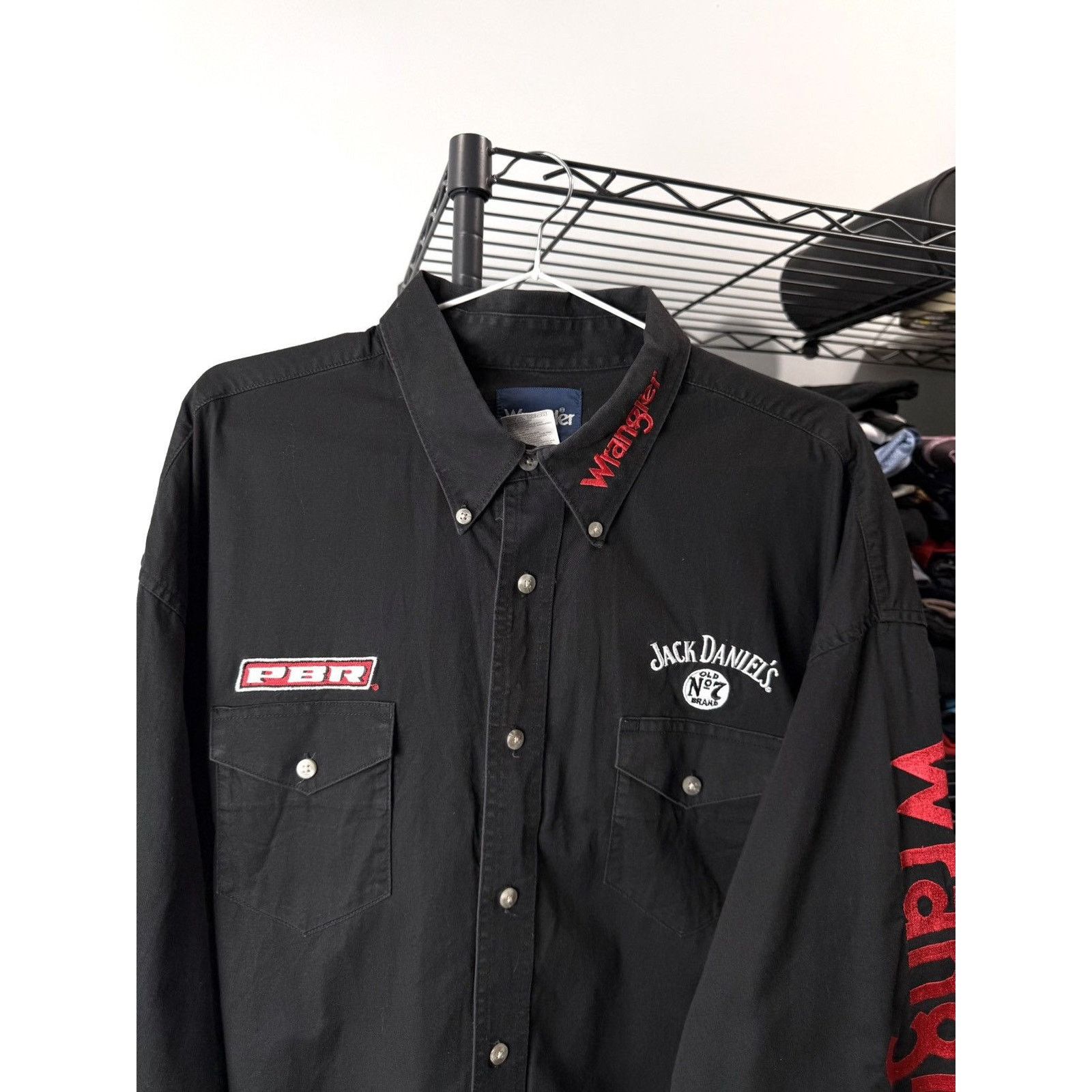 Wrangler Jack Daniels Wrangler PBR Bull Riding Rodeo Shirt Cowboy Size US XXL / EU 58 / 5 - 2 Thumbnail