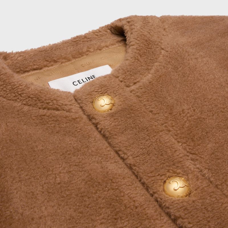 Celine o1bcso1str0126 2V22V382V Chelsea Blouson Jacket in Camel Size S / US 4 / IT 40 - 3 Thumbnail