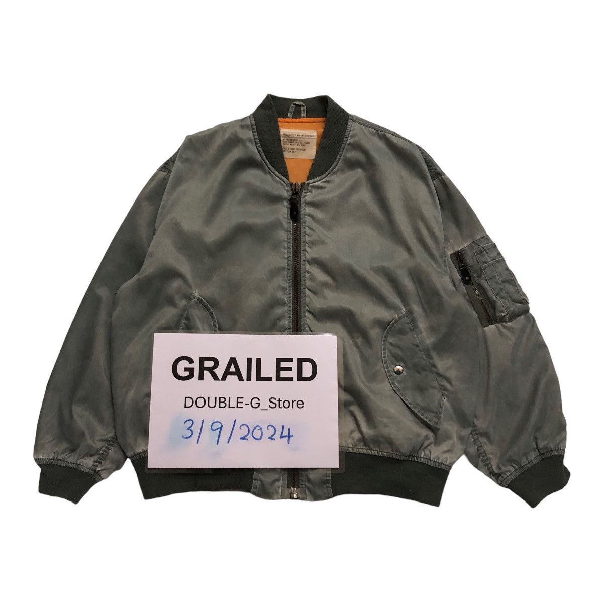 Vintage 📌VINTAGE MILITARY BOMBER FLY JACKET BUZZ RICKSON DESIGN Size US L / EU 52-54 / 3 - 1 Thumbnail