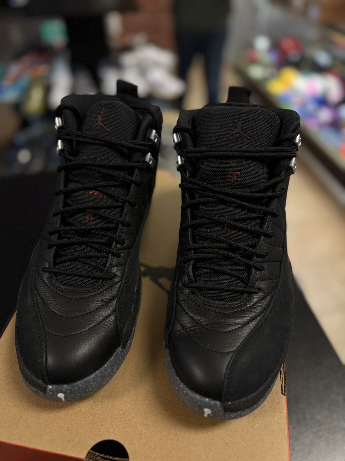Jordan Brand × Nike Jordan 12 Utility Black Gray Size 10 Pre Owned 🧼 Size US 10 / EU 43 - 13 Thumbnail