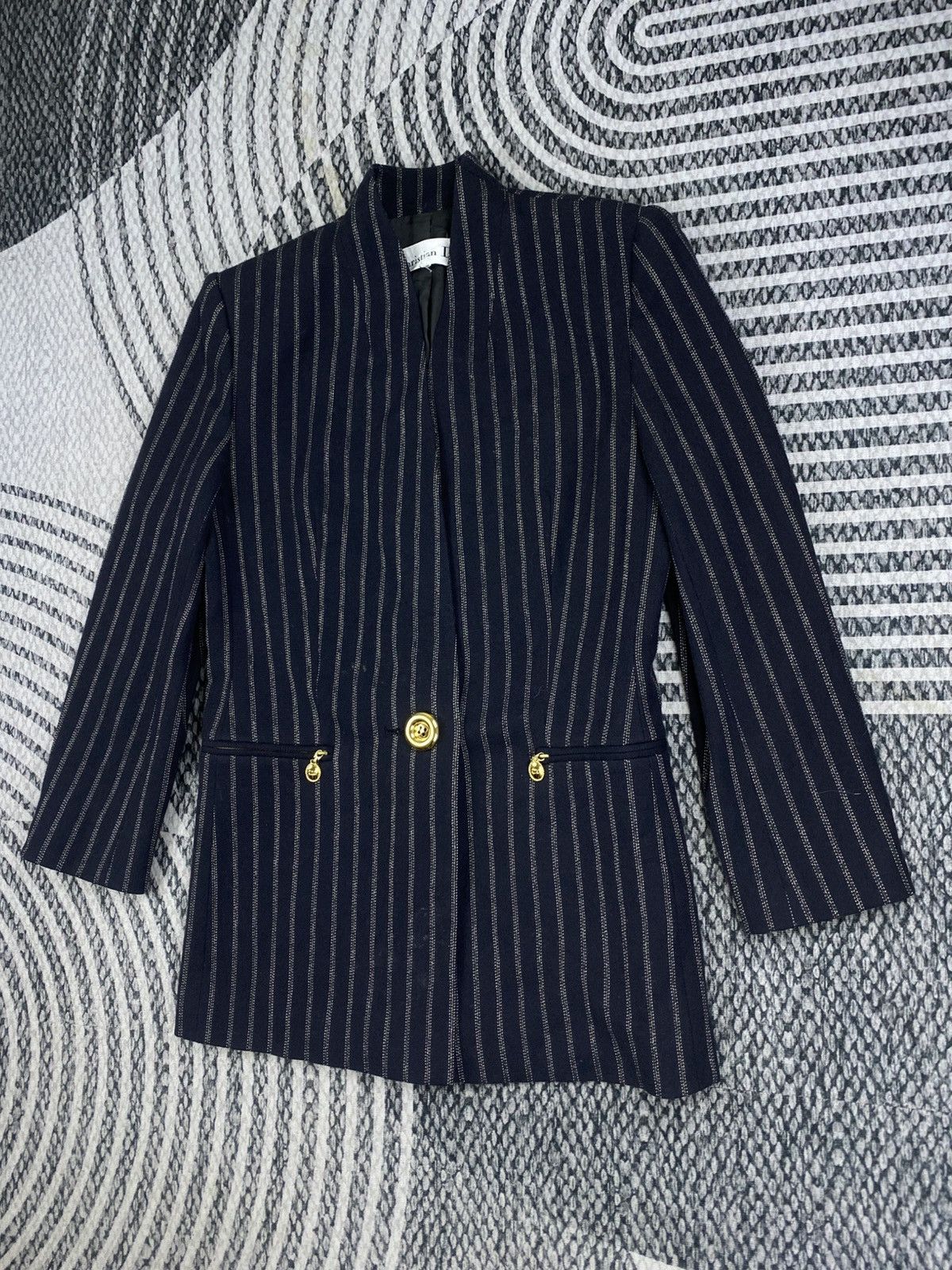 Christian Dior Monsieur Vtg Christian Dior Single Button Striped Blazer Style Jacket Size M / US 6-8 / IT 42-44 - 5 Thumbnail