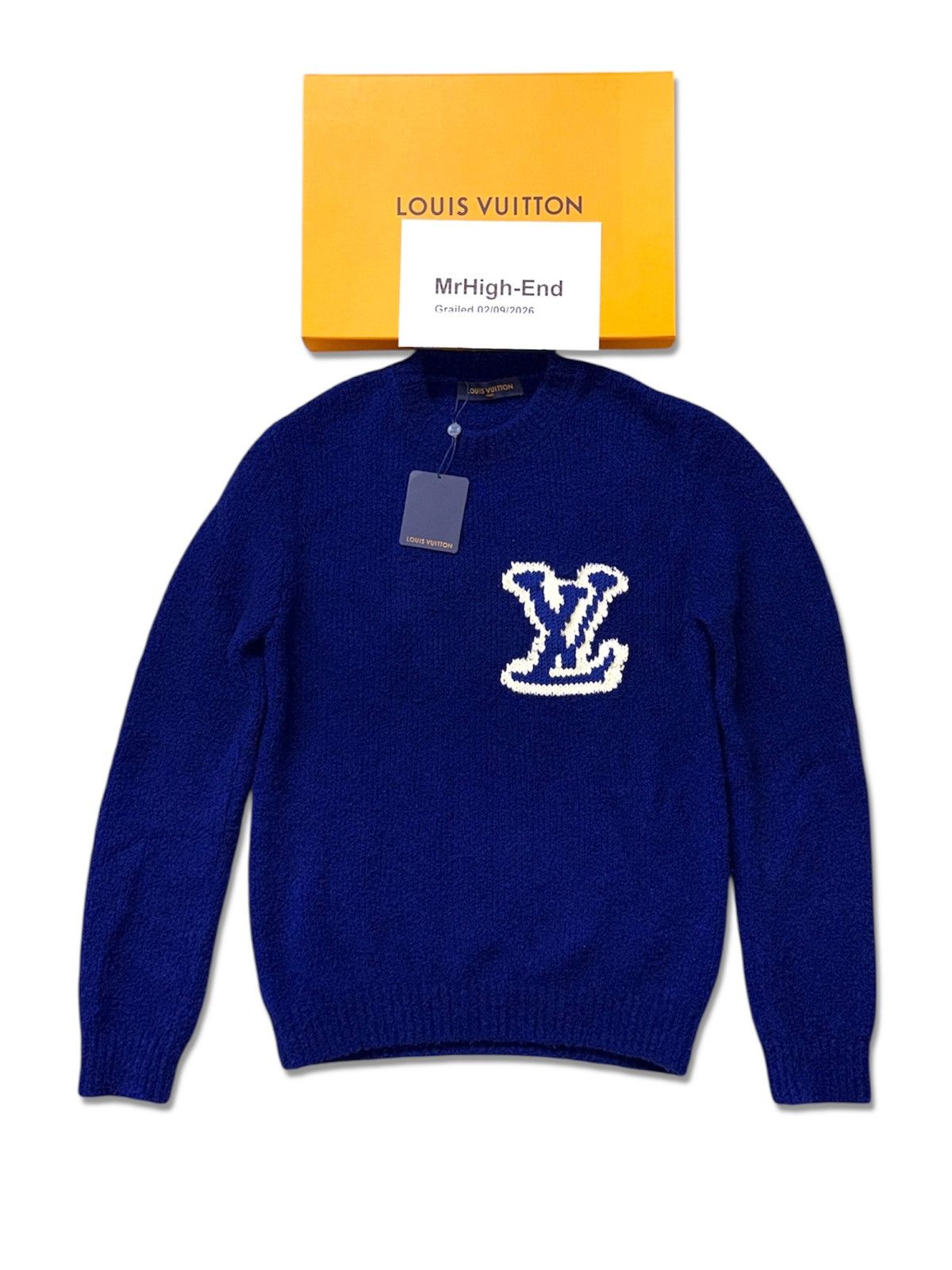 Louis Vuitton Louis Vuitton L Fleece blue Long Sleeves Knitted Sweatshirt Size US M / EU 48-50 / 2 - 1 Thumbnail