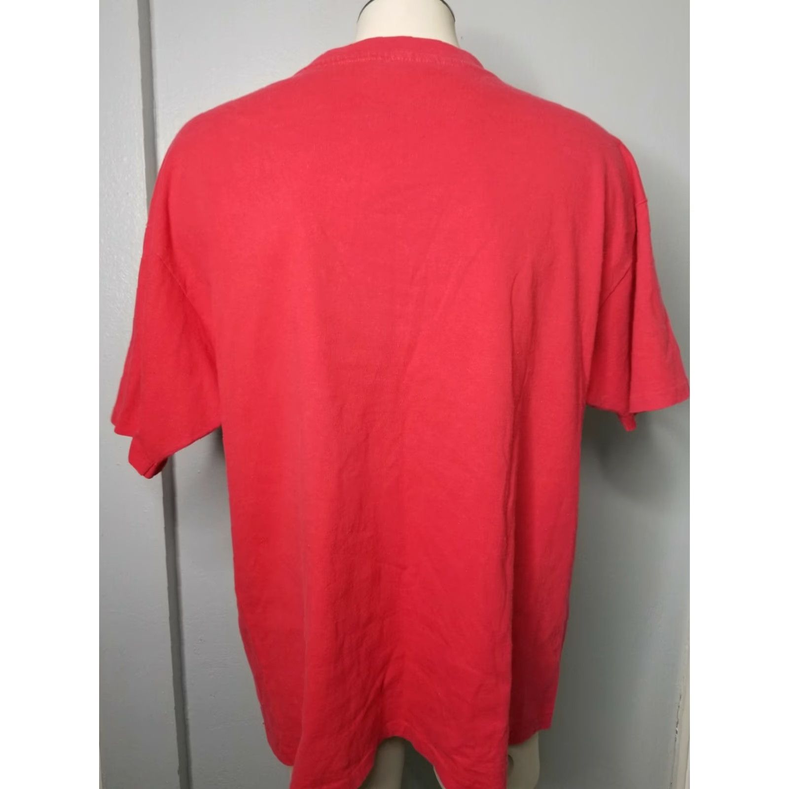 Hanes VINTAGE Hanes Her Way Womens XL T Shirt 4th of July Puff Paint Red Hanes T-Shirt Womens XL Red USA Puff Paint Vintage Single Stitch Size XL / US 12-14 / IT 48-50 - 2 Thumbnail