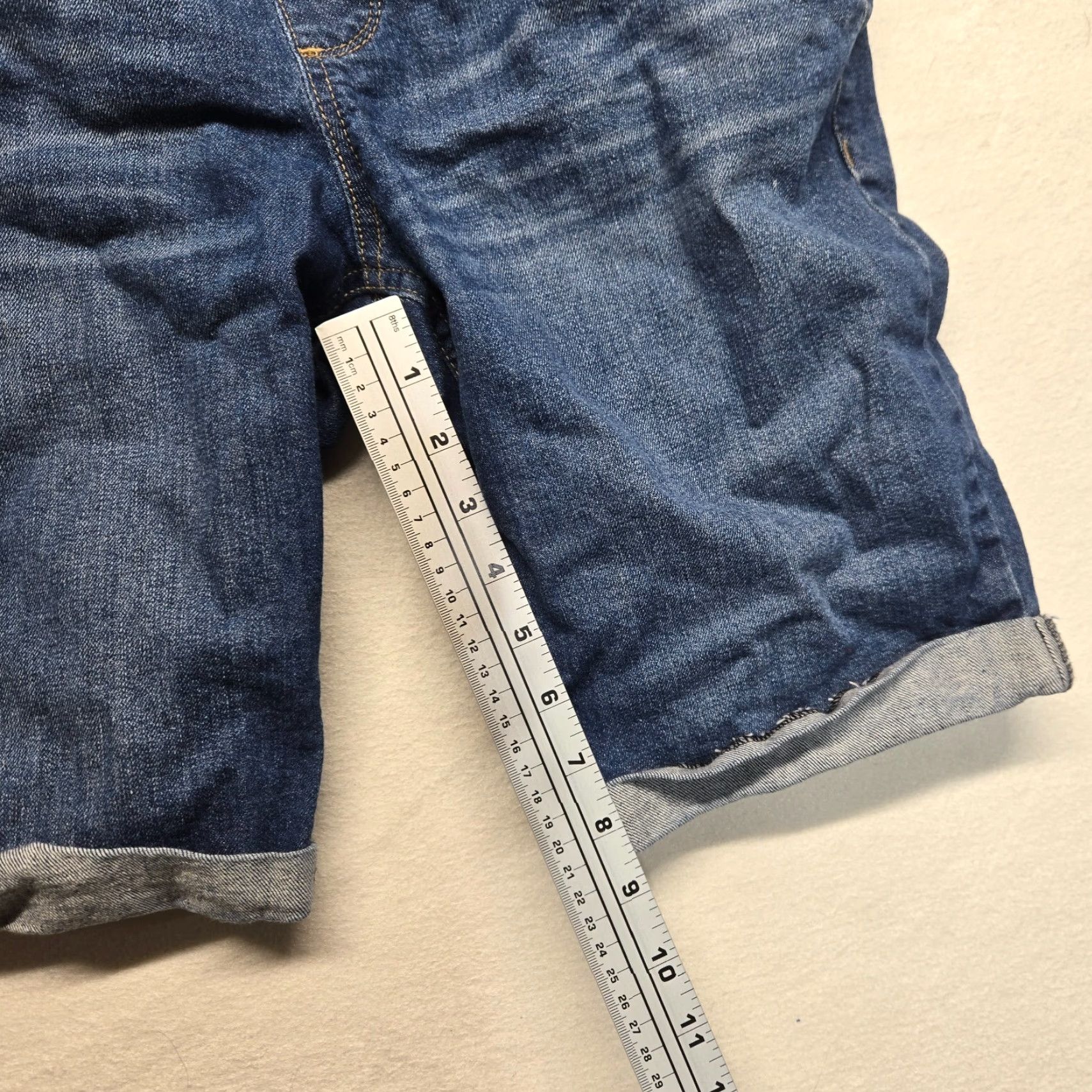 Greats Great Expectations Maternity Denim Shorts Women Adult M Color Blue Size M Casual Cuffed 8-10 Cotton Blend Spandex Jeans Shorts Size 32" / US 10 / IT 46 - 5 Thumbnail