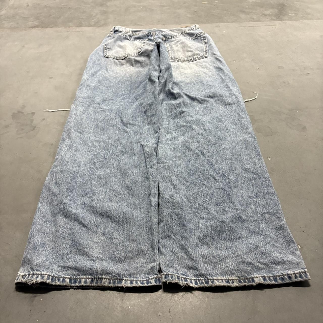 Japanese Brand × Vintage Crazy Vintage Y2K/2000s Super Baggy WideLeg Medium Wash Denim Jeans! Size US 26 / EU 42 - 4 Thumbnail