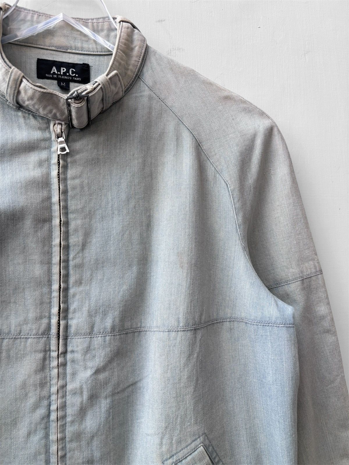 A.P.C. Ss2003 Denim Moto Biker Jacket Size US M / EU 48-50 / 2 - 6 Thumbnail