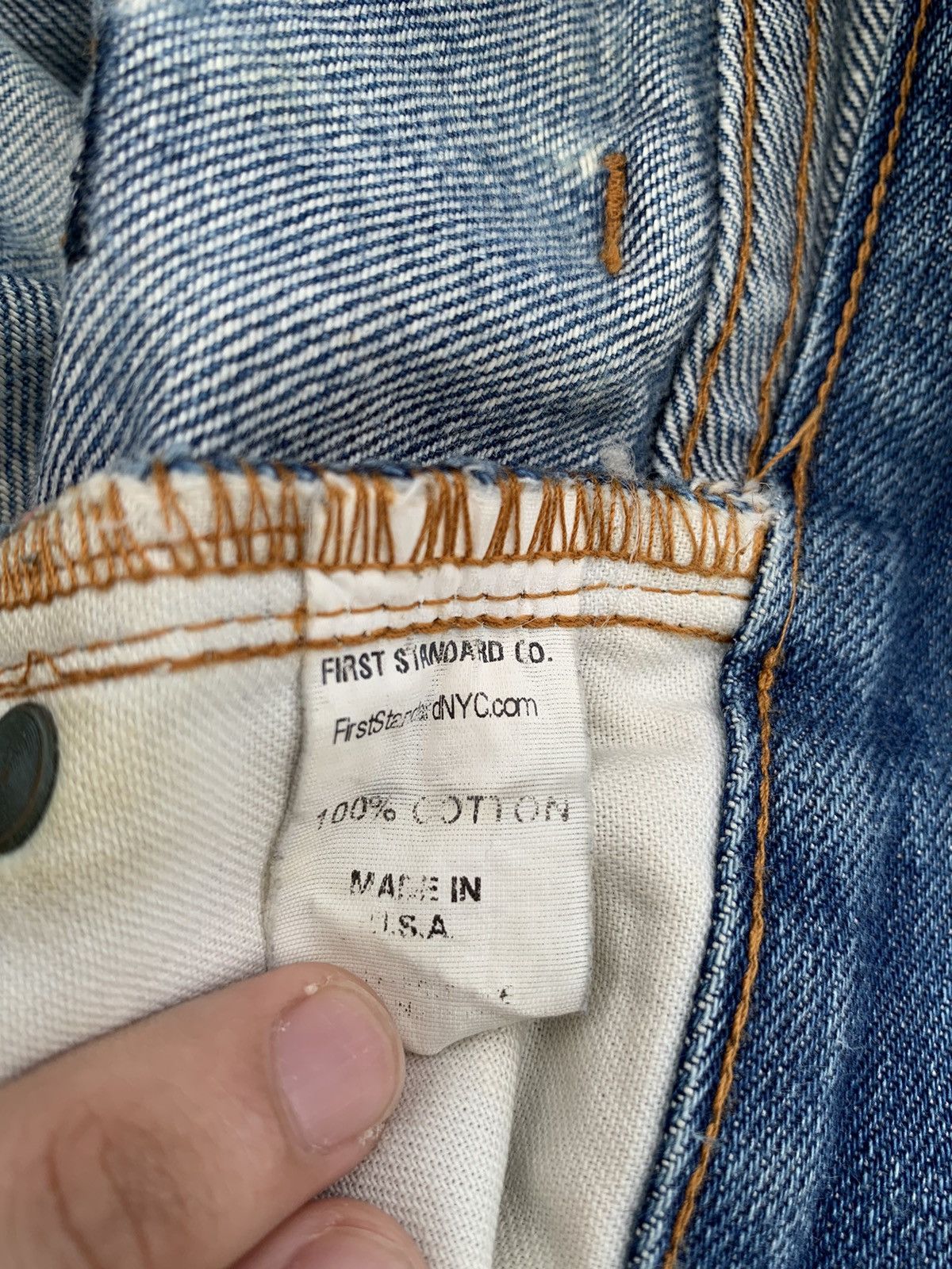 Japanese Brand VINTAGE FIRST STANDARD CO RUSTY FADED DISTRESSED DENIM Size US 33 - 23 Thumbnail