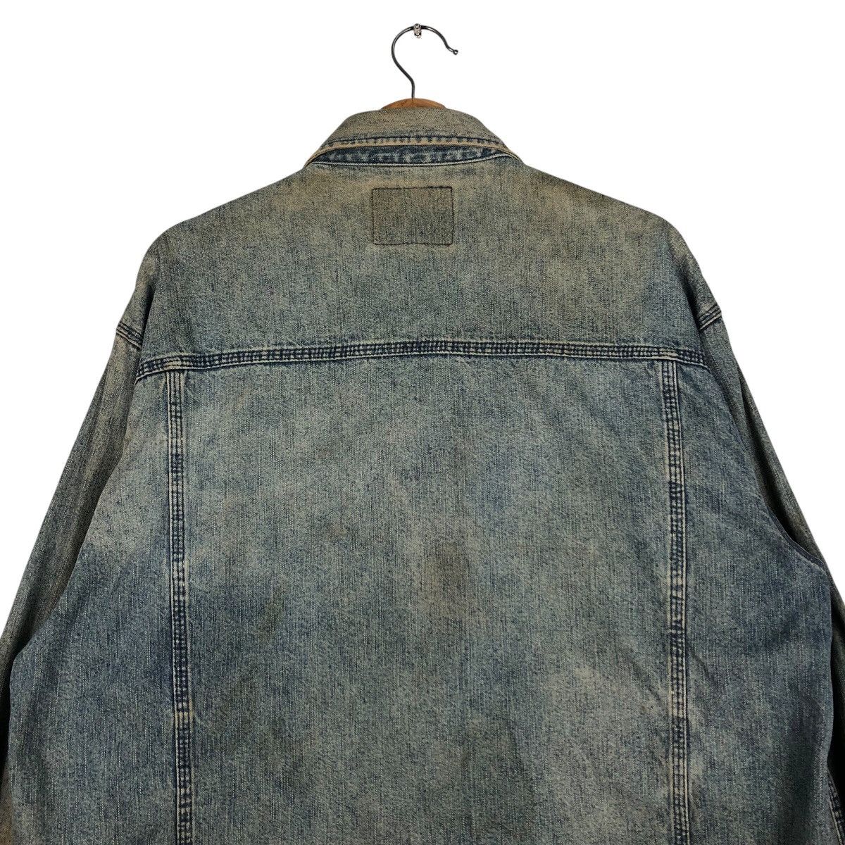 Japanese Brand 📌Vintage Trucker Denim Biker Jacket Polo Club Slant Pocket Size US L / EU 52-54 / 3 - 9 Thumbnail