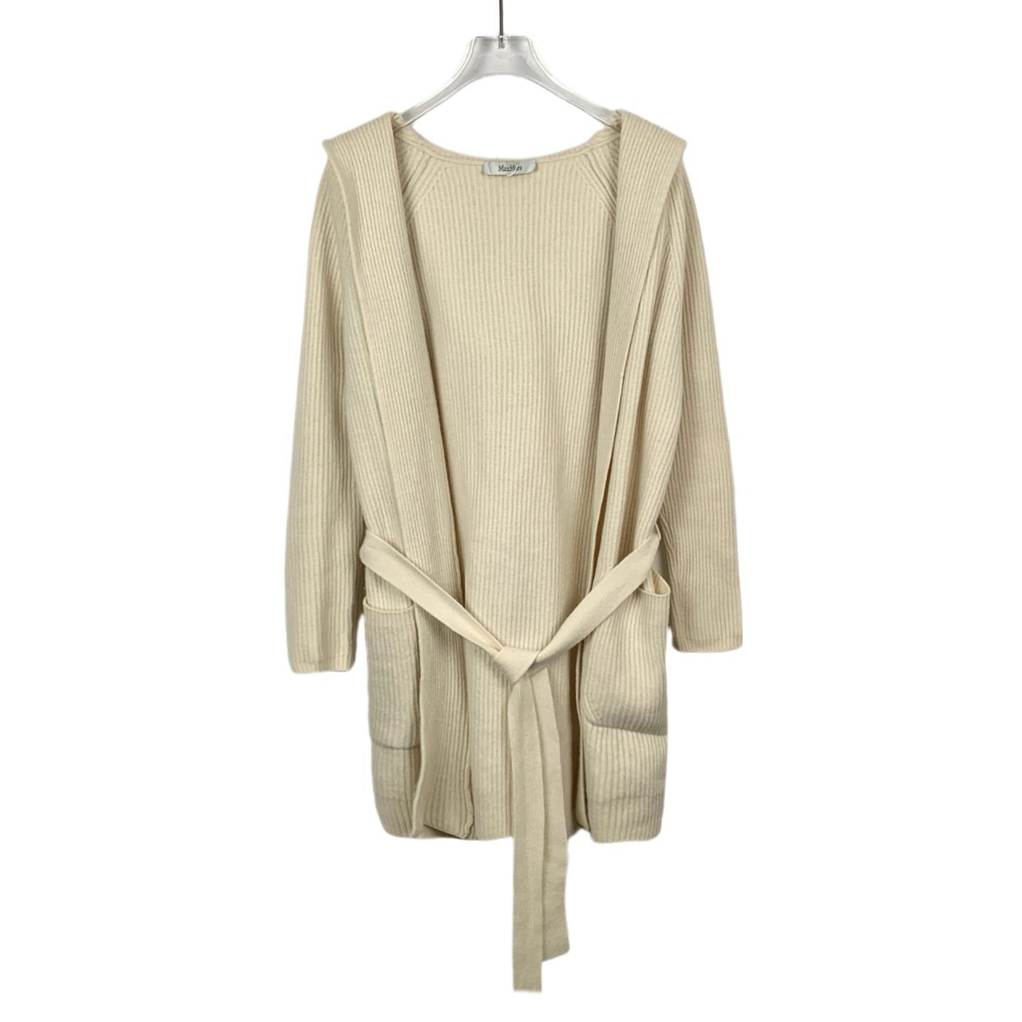 Max Mara MaxMara Beige Belted Waist & Pockets Cardigan Size S / US 4 / IT 40 - 1 Thumbnail