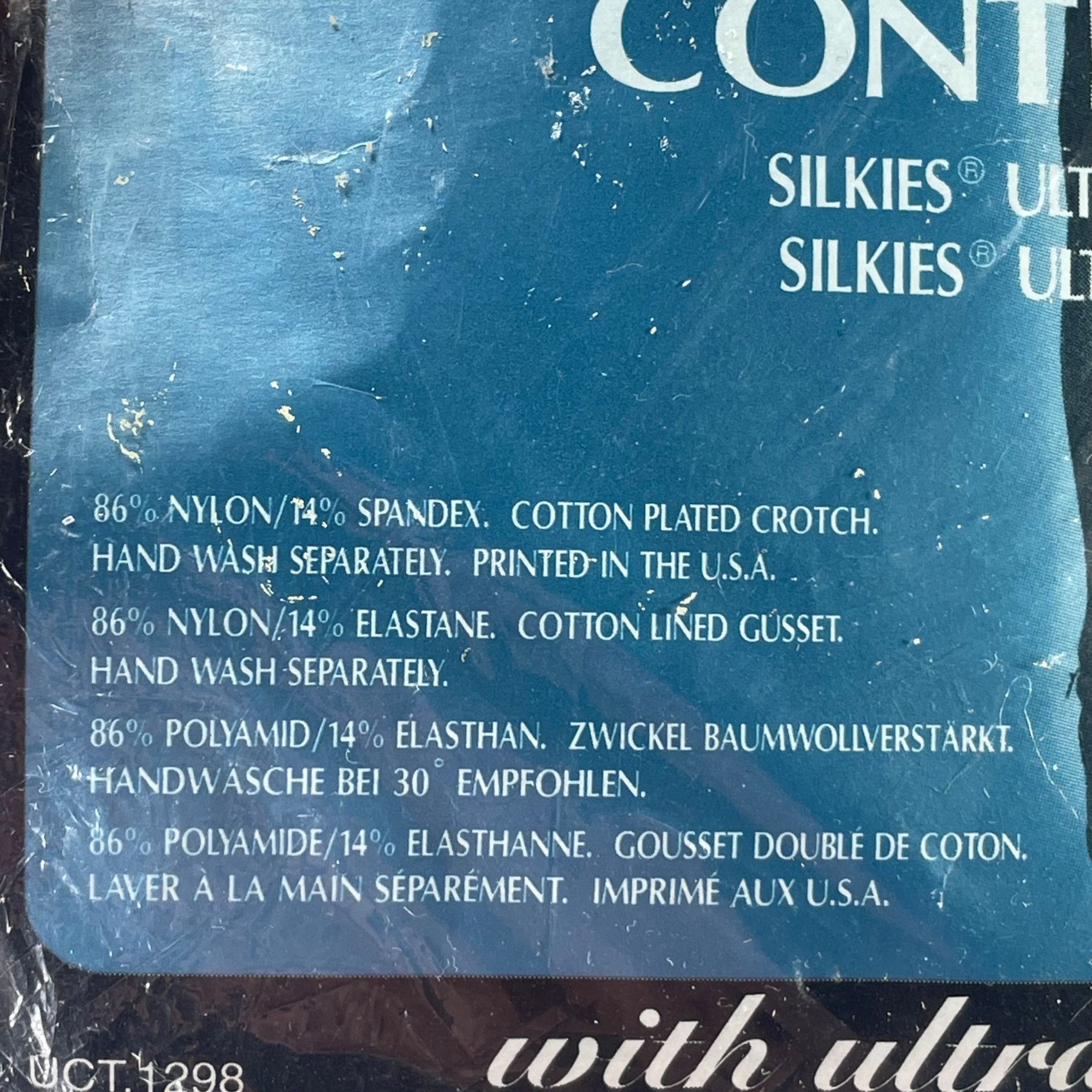 Vintage Silkies Ultra Control Top Pantyhose Queen XL Misty Grey With Size ONE SIZE - 4 Thumbnail