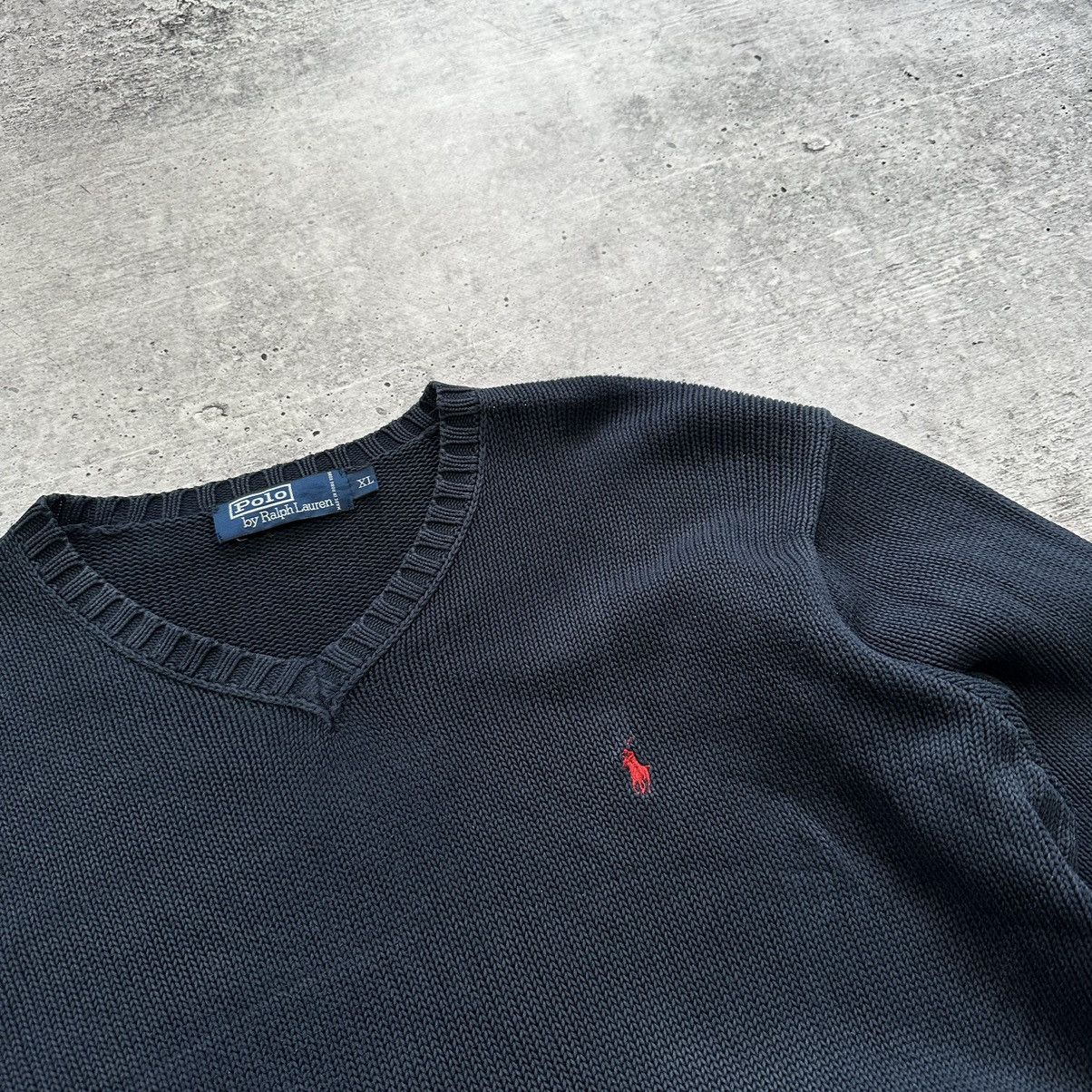 Vintage Vintage Polo Ralph Lauren Knitted Sweater Navy Blue Men’s Size US XL / EU 56 / 4 - 6 Thumbnail