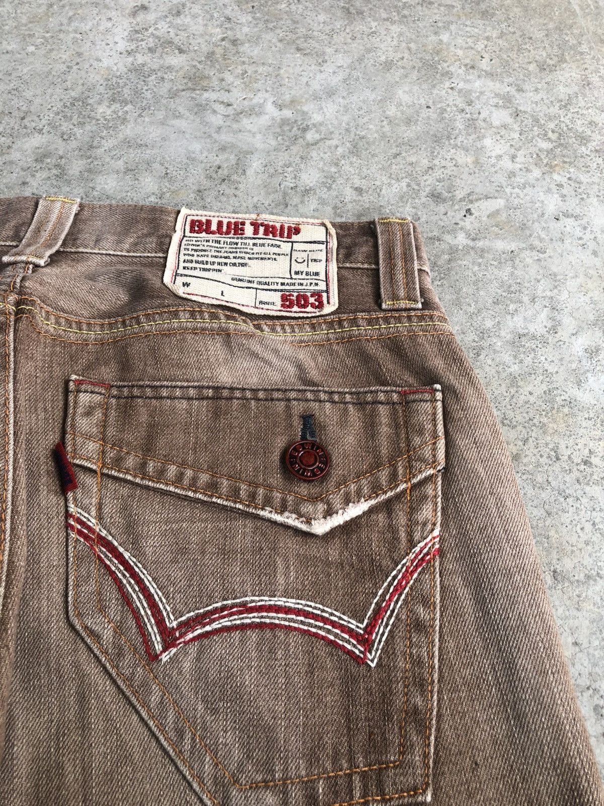 If Six Was Nine Japanese Edwin 503 Flared Jeans Distressed Size US 33 - 16 Thumbnail