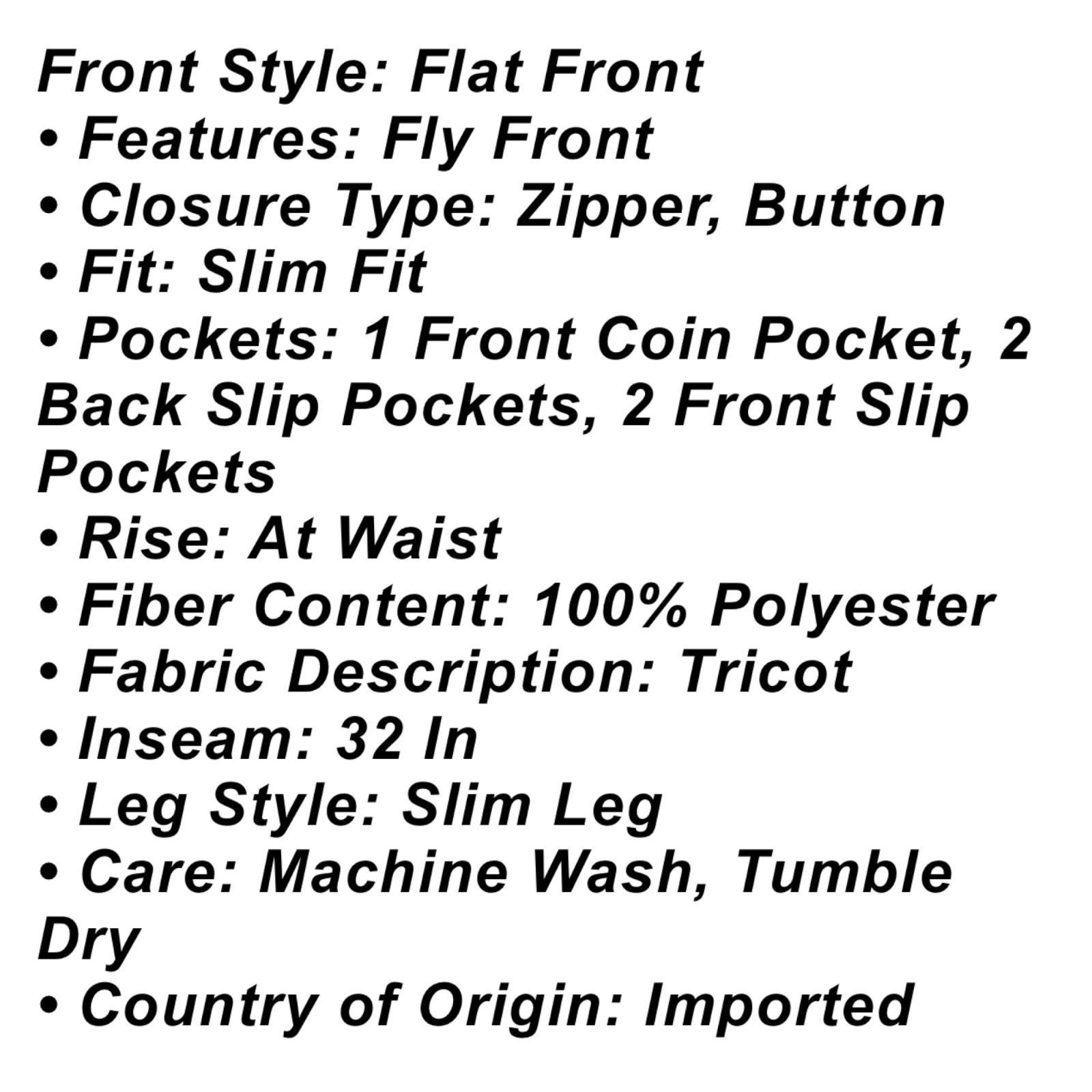 Other Stylus - Men's Slim Fit Flat Front Chino Pants - 5 Pockets - Size US 30 / EU 46 - 9 Thumbnail