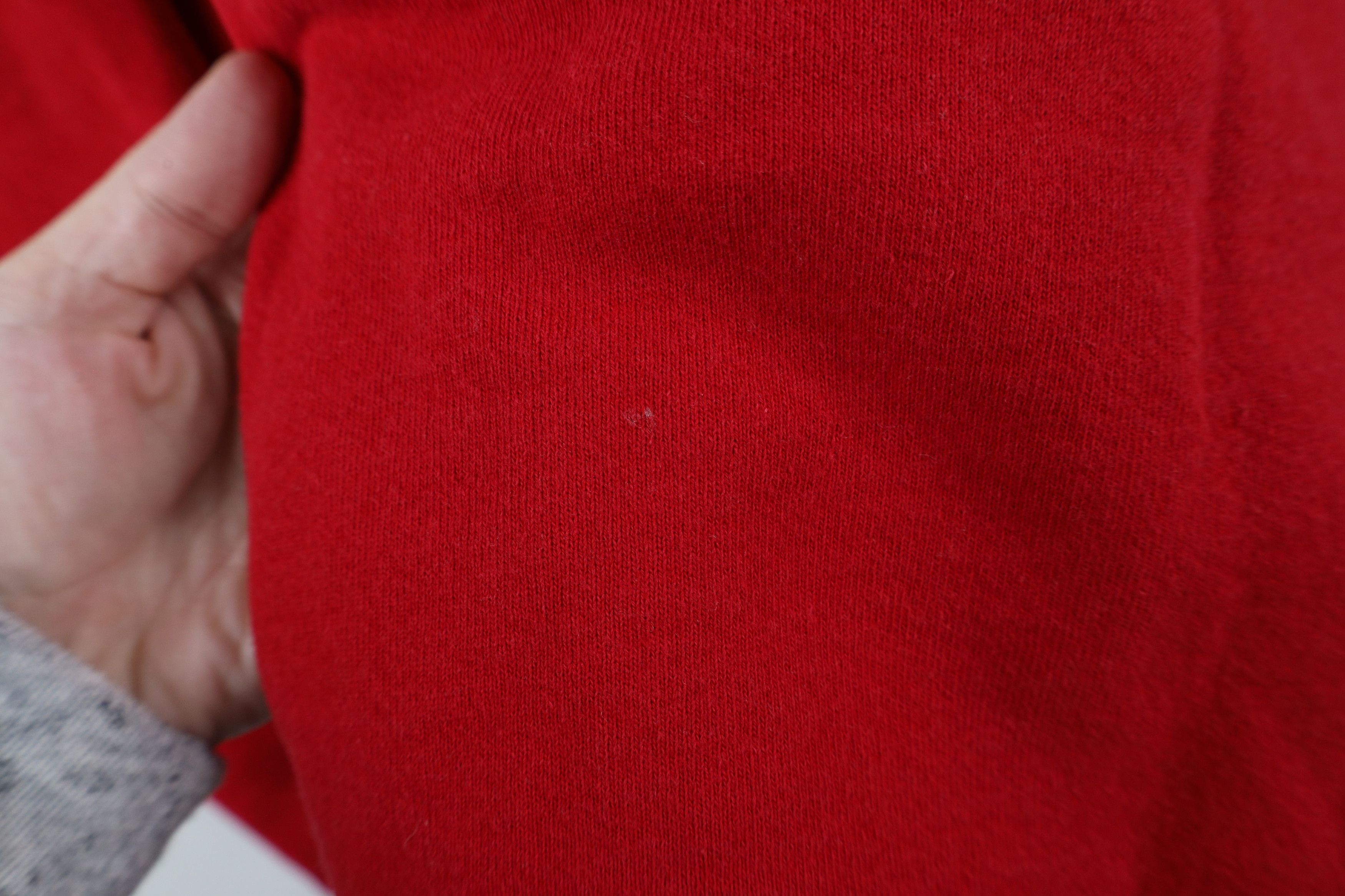 Vintage Vintage 90s Streetwear Heavyweight Crewneck Sweatshirt Red Size US L / EU 52-54 / 3 - 4 Thumbnail