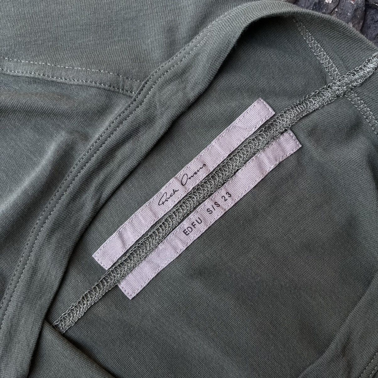 Rick Owens BNWT Rick Owens S/S2023 “EDFU” Basic Short Sleeve Tee “Moss” Size US XXL / EU 58 / 5 - 15 Thumbnail