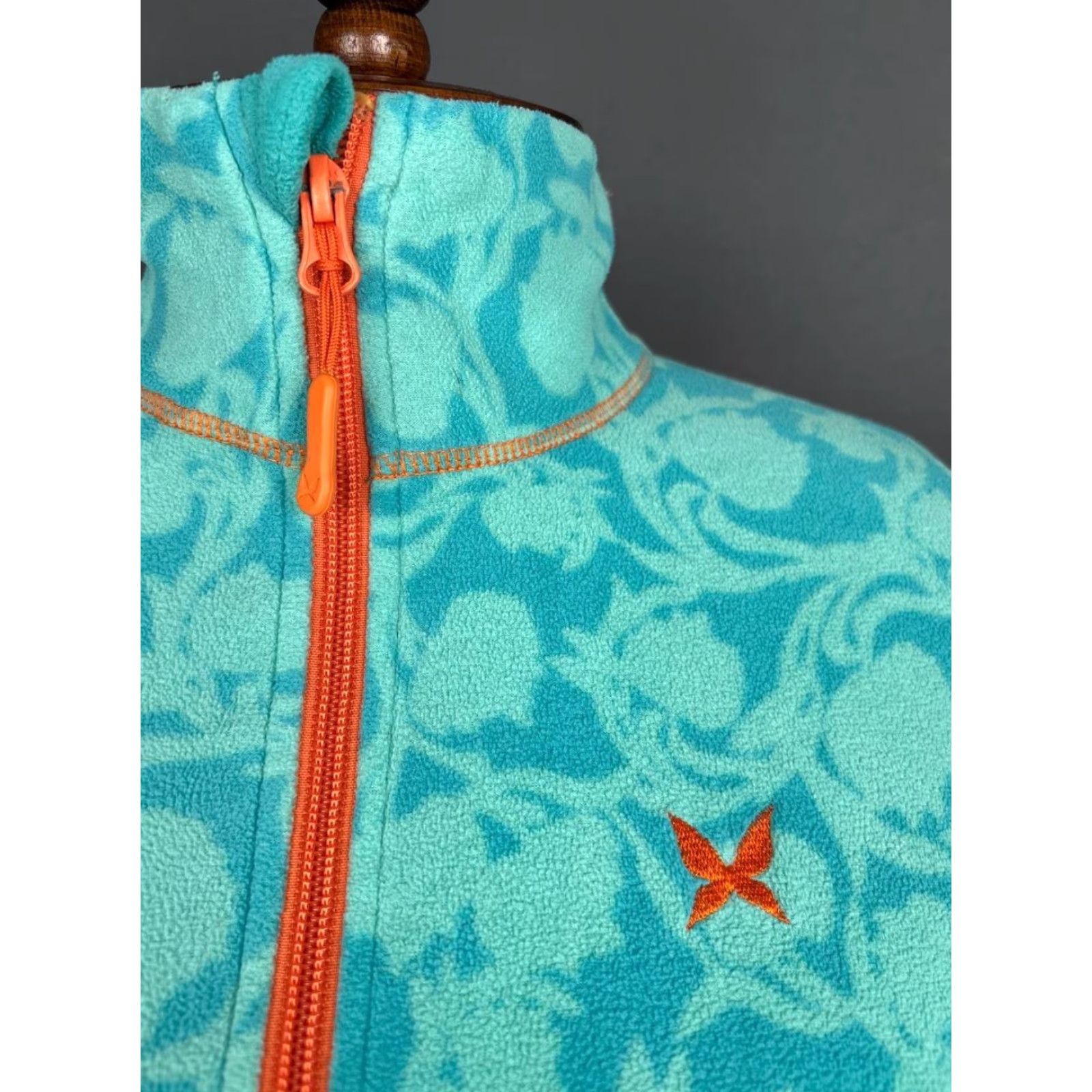 Vintage Kari Traa Women Fleece Jacket Blue Floral Regular M Jacket Size M / US 6-8 / IT 42-44 - 4 Thumbnail