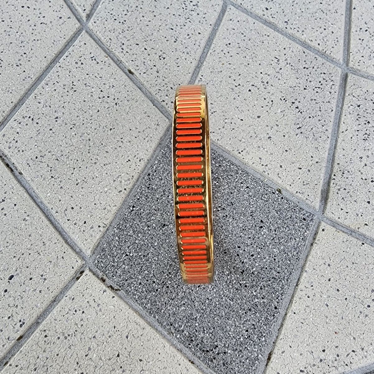 Kate Spade Kate Spade At Your Service Orange Enamel Bangle Bracelet Size ONE SIZE - 3 Thumbnail