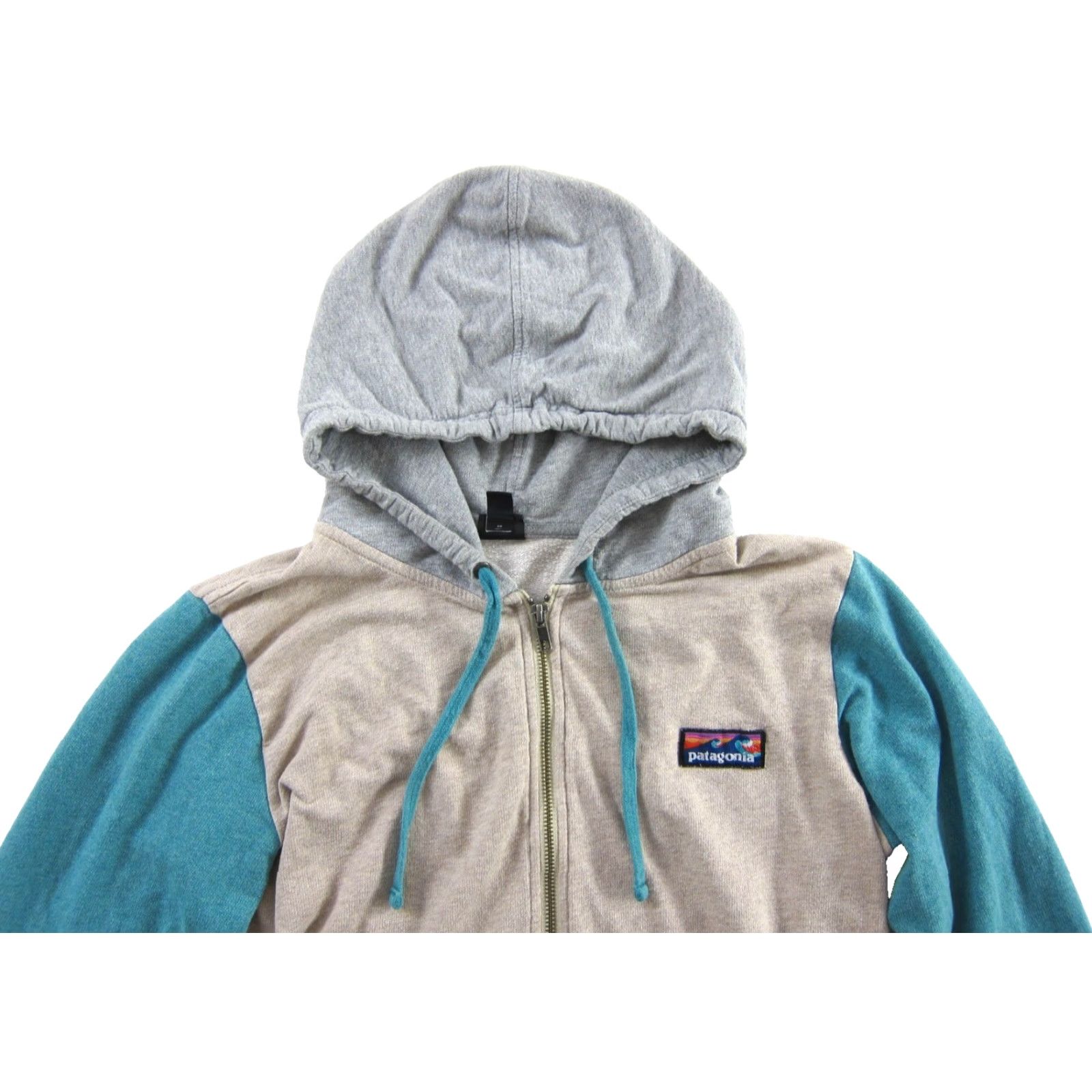 Patagonia Patagonia Hoodie Women M Blue Cotton Full-Zip Jersey Sweatshirt Large Back Pattern: Solid Size M / US 6-8 / IT 42-44 - 4 Thumbnail
