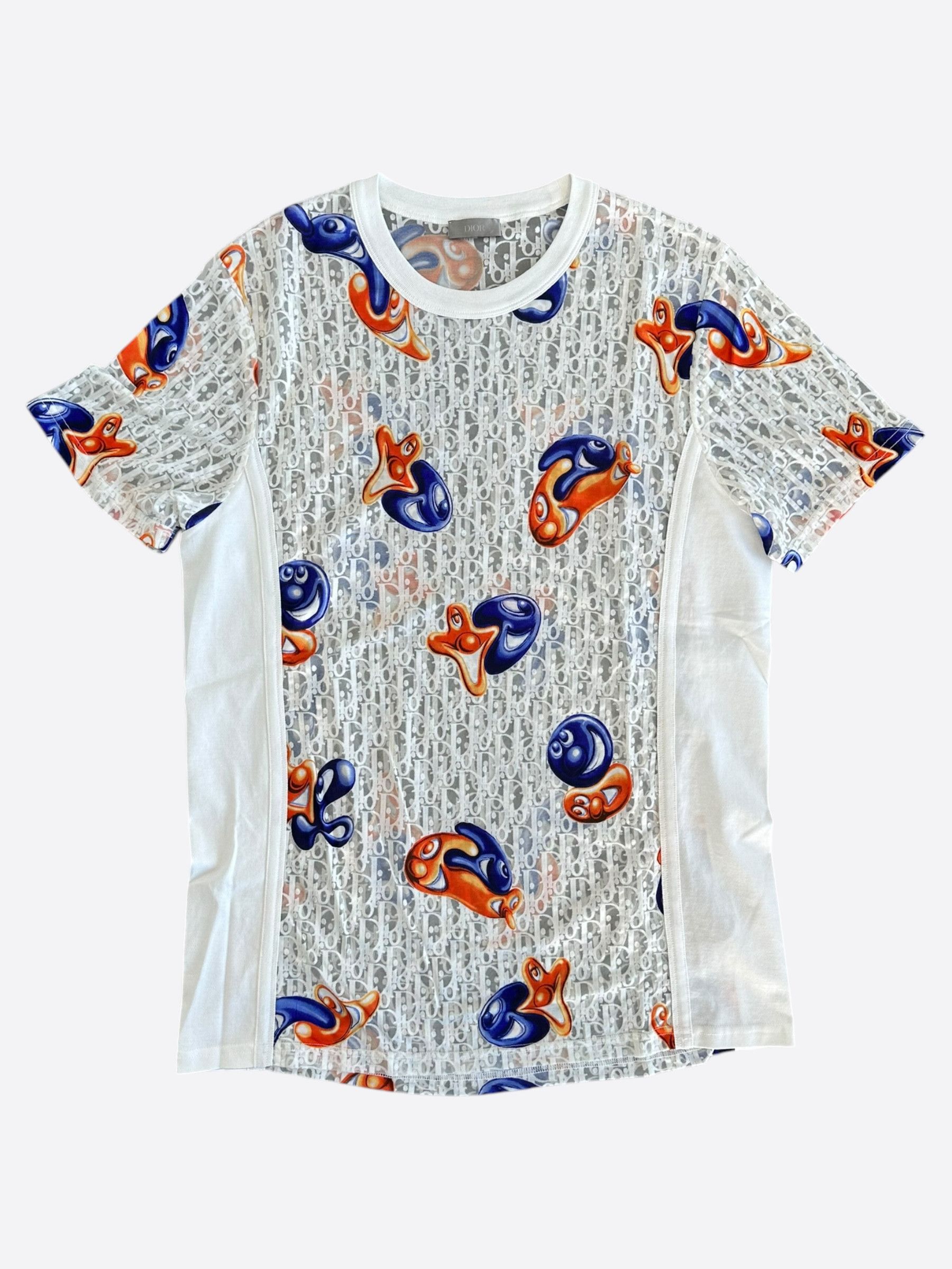 Dior Dior Kenny Scharf White Oblique Faces Transparent T-Shirt Size US XL / EU 56 / 4 - 1 Thumbnail