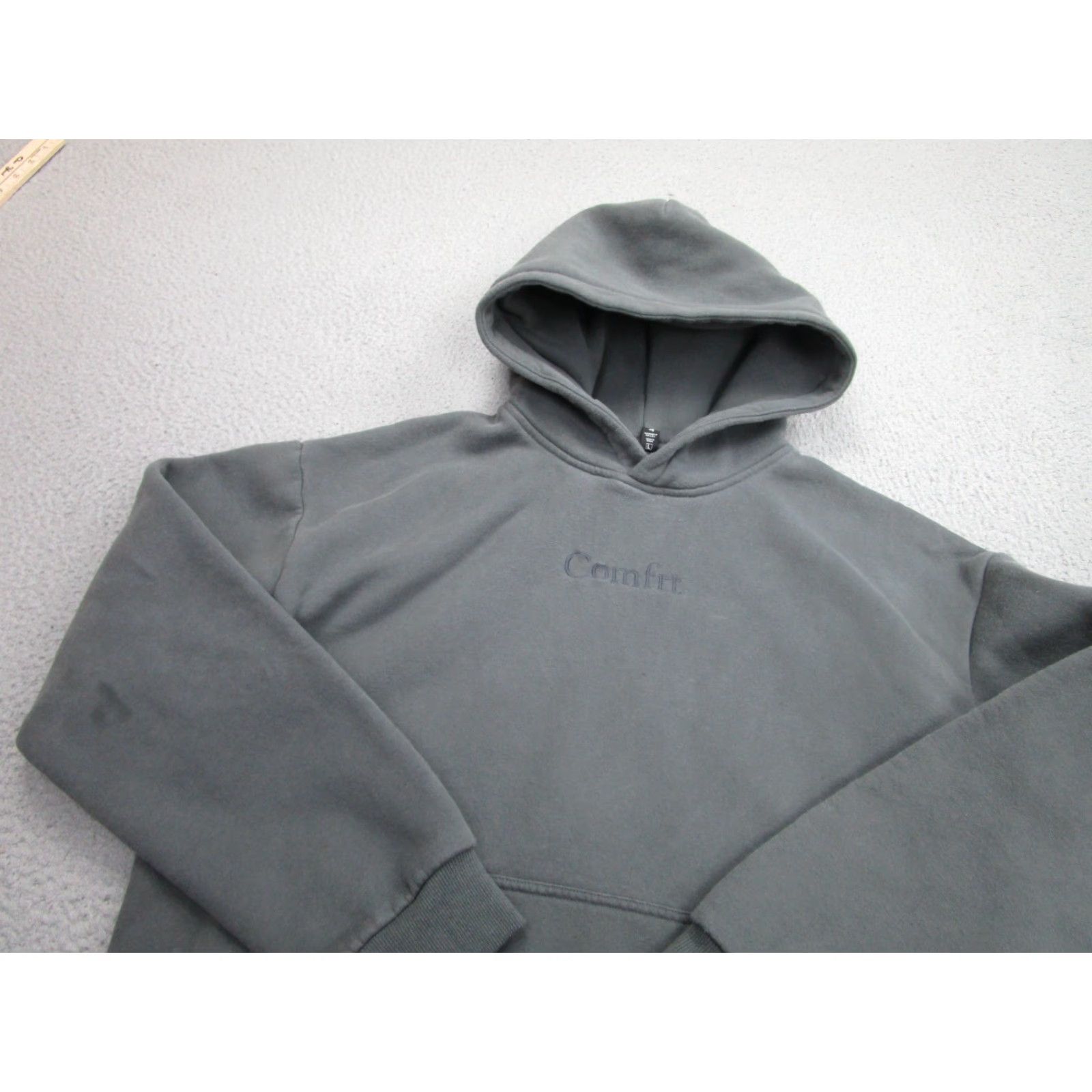 Vintage COMFRT Hoodie Mens Large Gray Heavyweight Fleece Cozy Athleisure Baggy Loose Size US L / EU 52-54 / 3 - 2 Thumbnail
