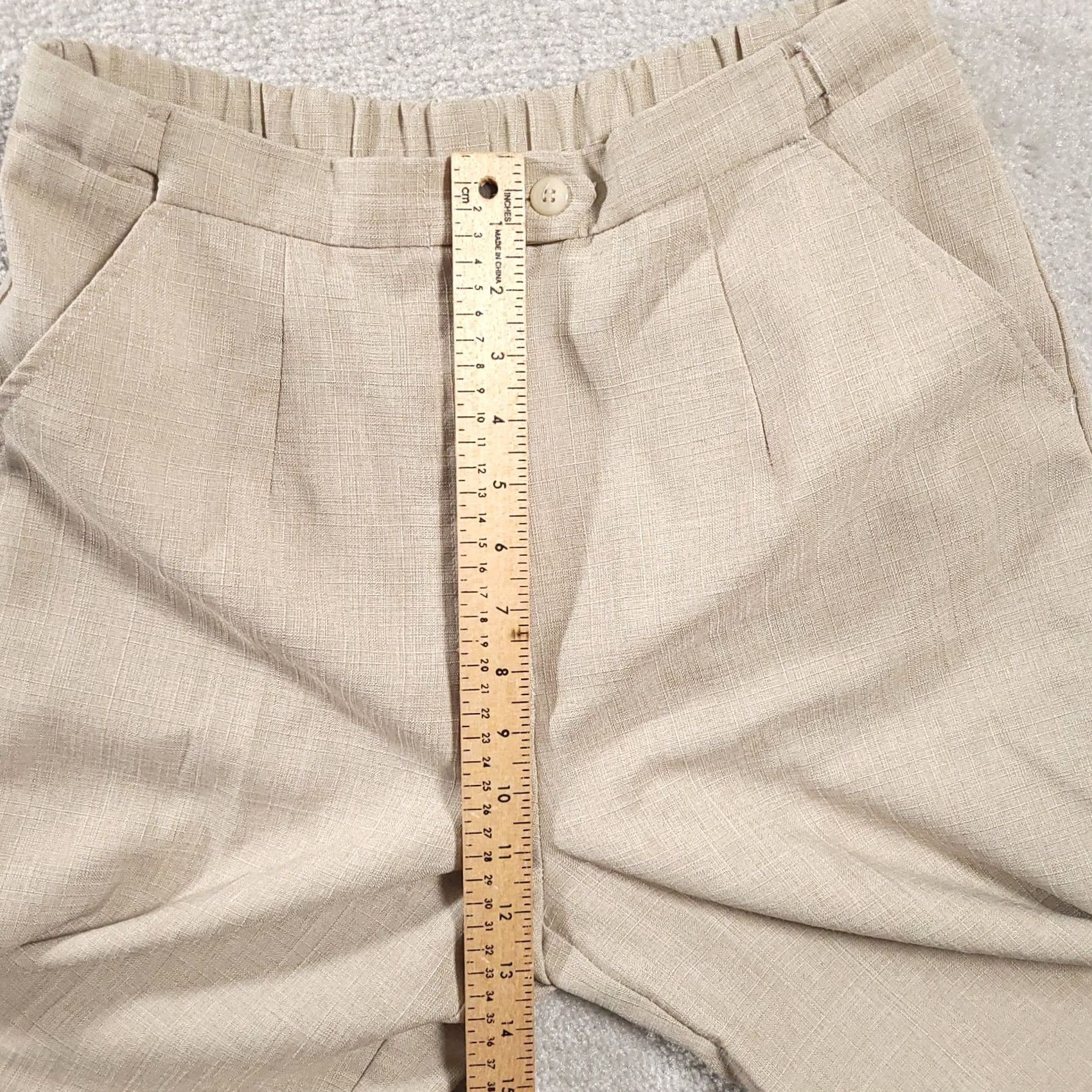 Blair Blair Dress Pants Women 10 Tan Pleated High Rise Tapered Leg Pants Size 40" / US 18 - 6 Thumbnail