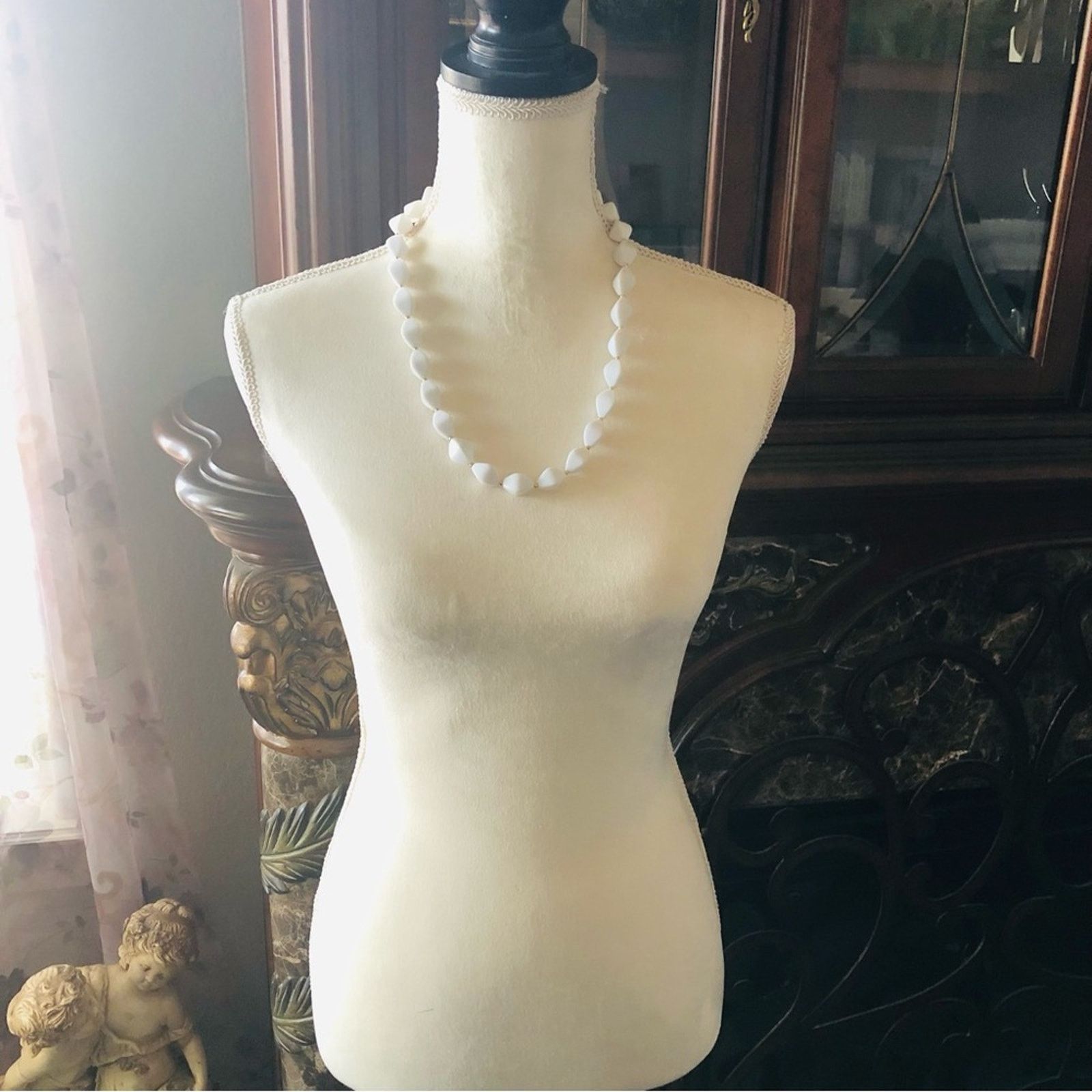 Vintage Vintage 80s white chunky bead necklace Size ONE SIZE - 6 Thumbnail