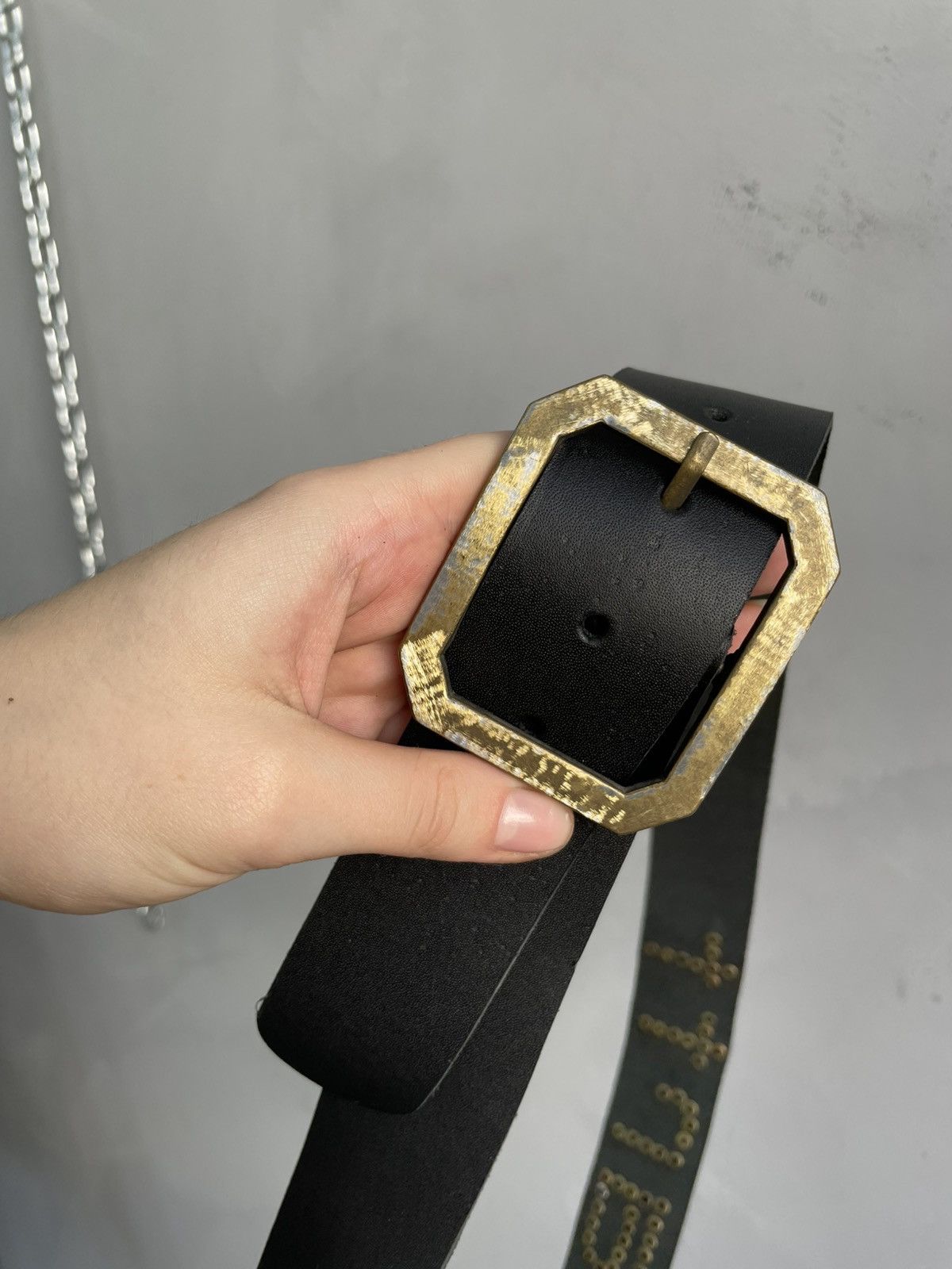 Carhartt Carhartt black leather belt avant garde street style Size ONE SIZE - 4 Thumbnail