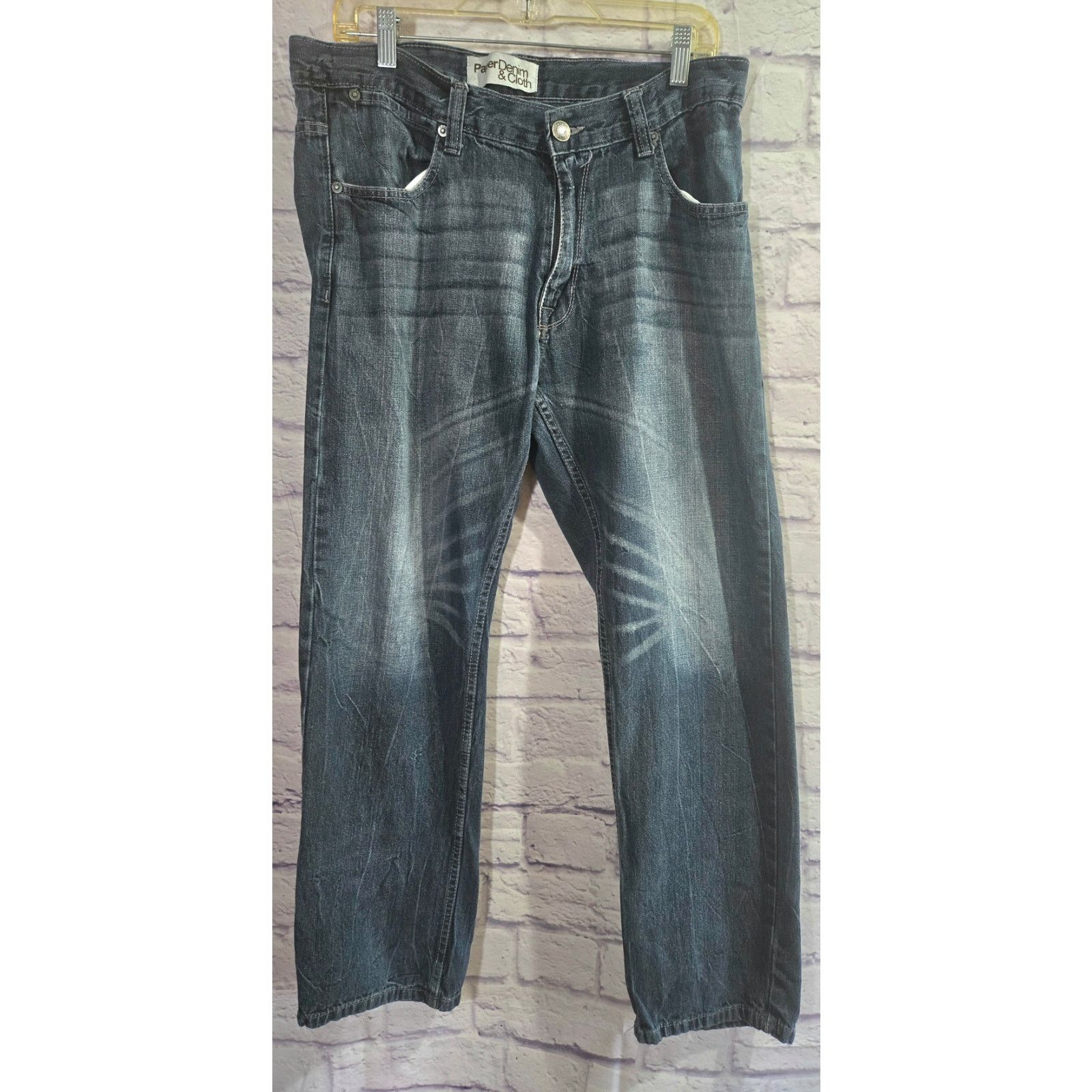 Paper Denim & Cloth Paper Denim & Cloth Blue Stonewashed Men's Jeans 33 X 30 Size US 33 - 1 Thumbnail