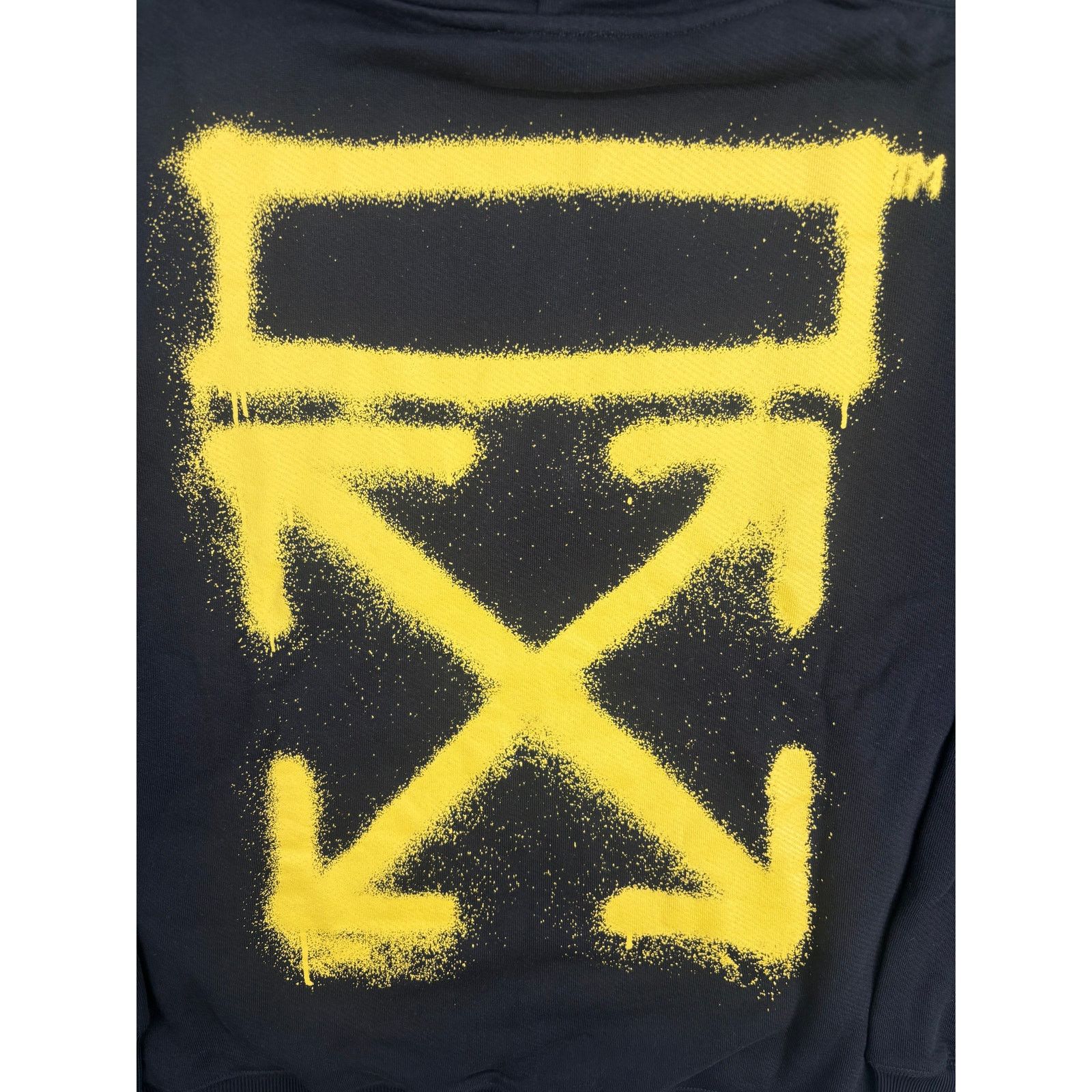 Off-White OFF-WHITE "Sprayed Arrows" Black & Yellow Hoodie Size Large Size US L / EU 52-54 / 3 - 2 Thumbnail