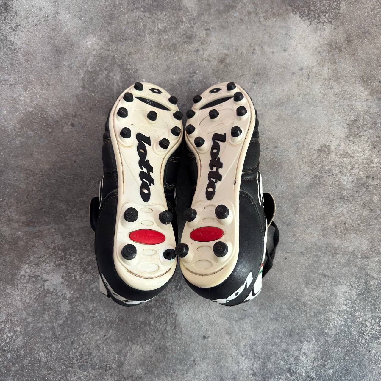 Lotto Sport × Vintage Lotto 90s Vintage Retro Leather Football Boots Soccer Cleats Size US 10.5 / EU 43-44 - 10 Thumbnail