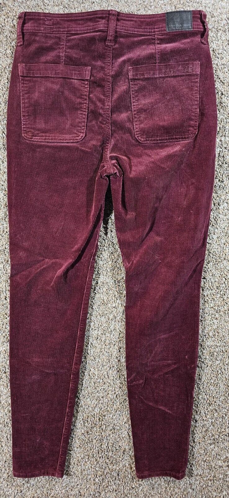 Designer 6 Button AMERICAN EAGLE Courduroy Pants Size 6 Red Size 28" / US 6 / IT 42 - 6 Thumbnail