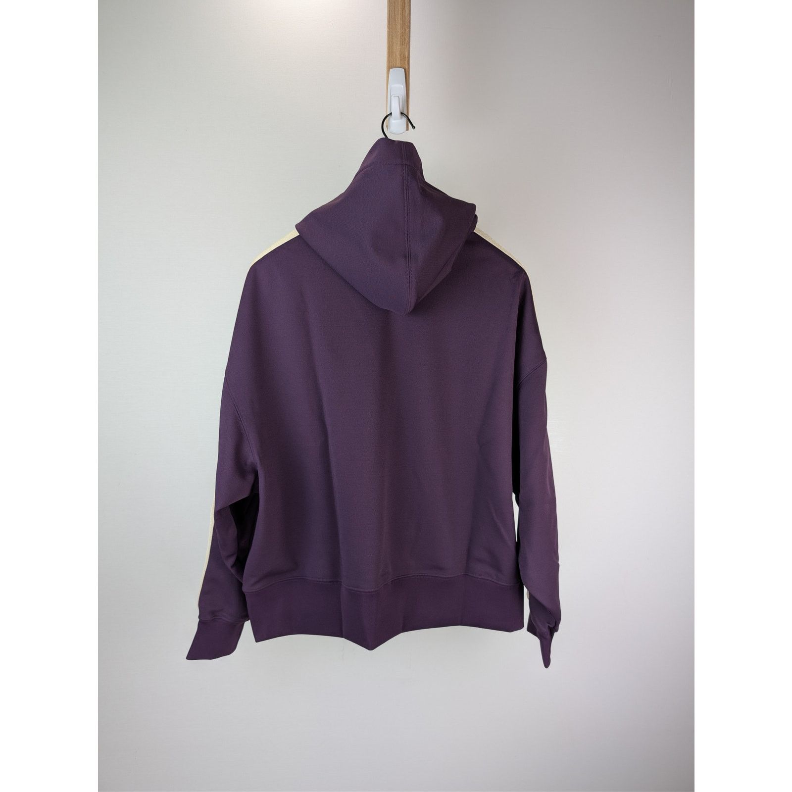 Palm Angels o1rshd1 Classic Logo Track Hoodie in Dark Purple / Off-White Size US XL / EU 56 / 4 - 9 Thumbnail