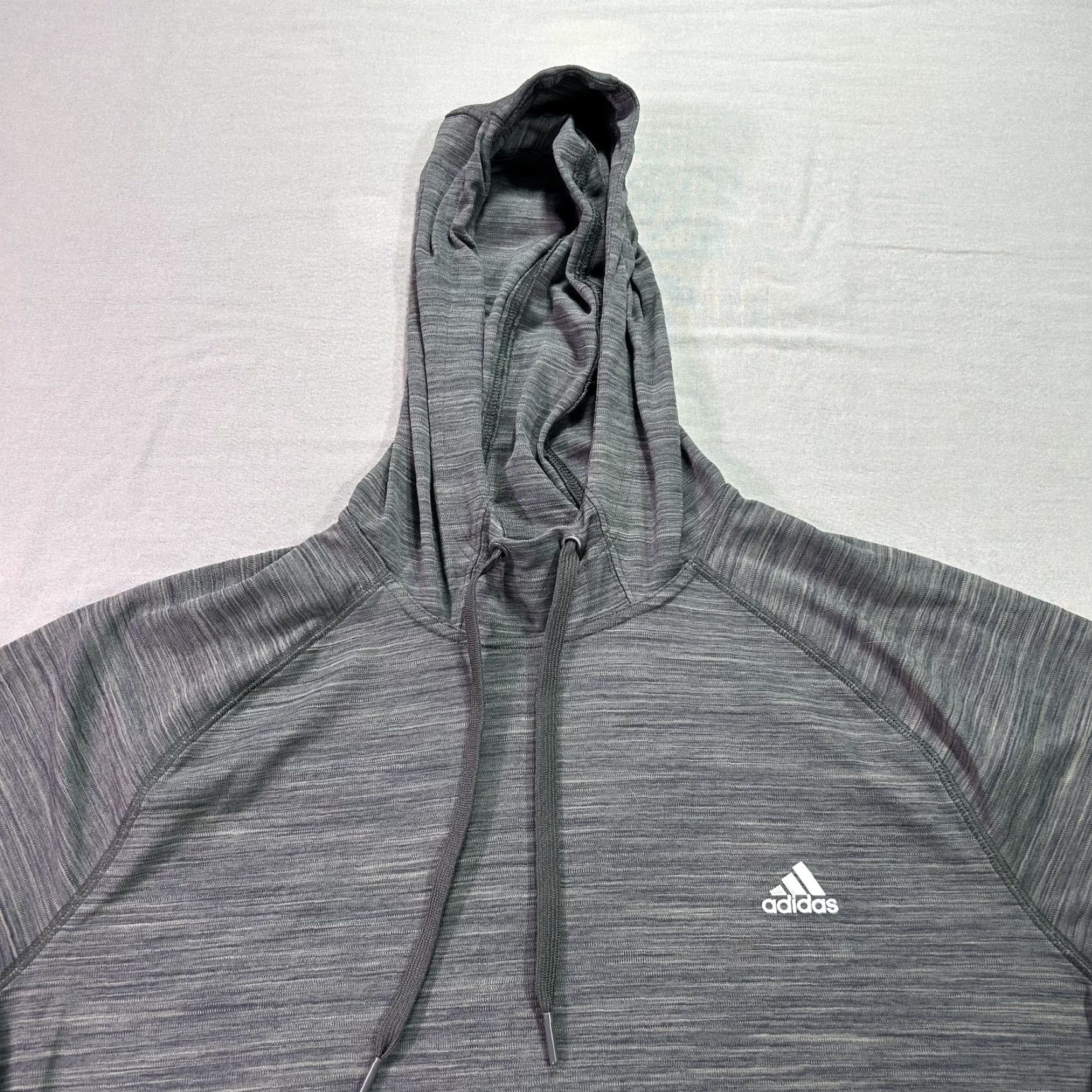 Adidas Adidas Hoodie Shirt Womens XL Gray Performance Lightweight Pullover Gym Training Size XL / US 12-14 / IT 48-50 - 3 Thumbnail