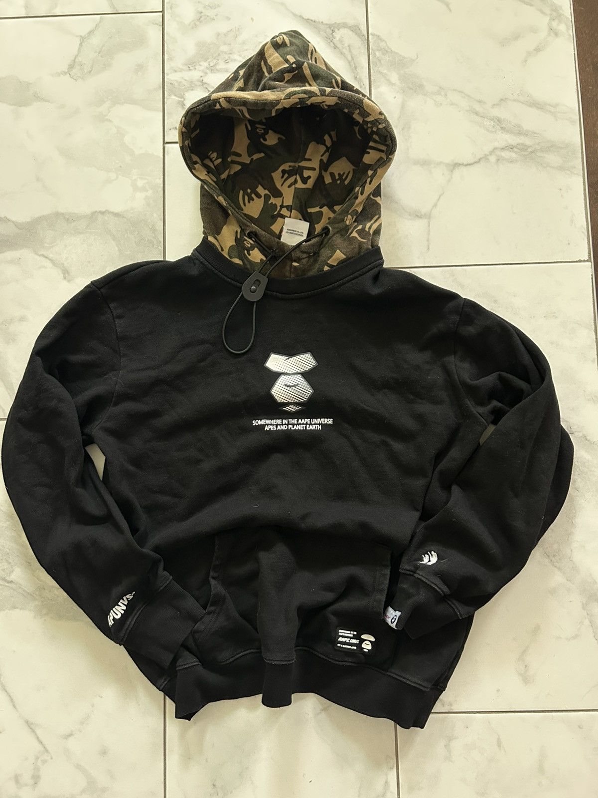 Bape Aape APUNVS Tech Camo Hooded Sweatshirt