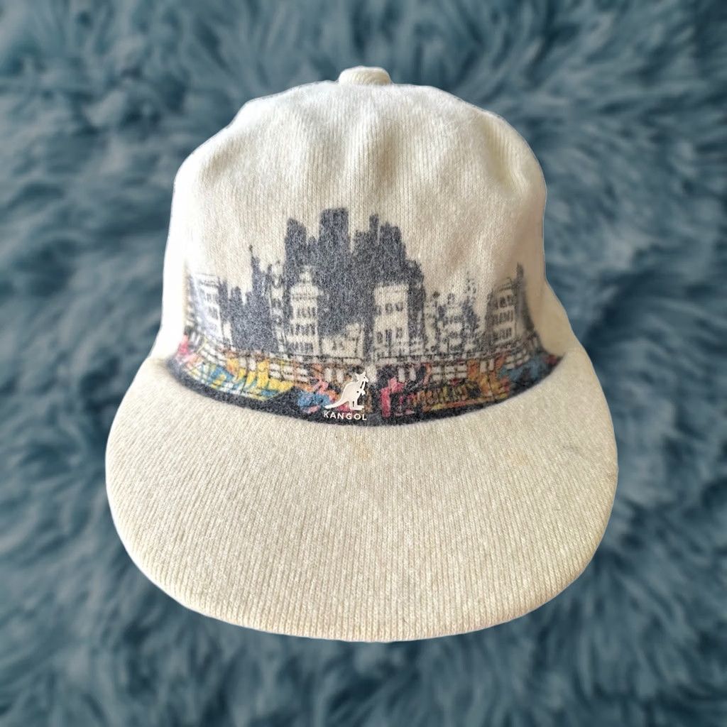 Kangol VINTAGE Kangol City Line Wool Flexfit Baseball Cap Hat Cream Size L Men Mens 90s RARE Size ONE SIZE - 1 Thumbnail