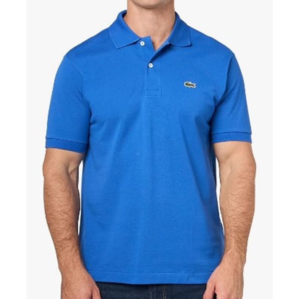 Lacoste Lacoste Men's Short Sleeved Ribbed Collar Shirt 4XL Blue Size US XXL / EU 58 / 5 - 1 Thumbnail