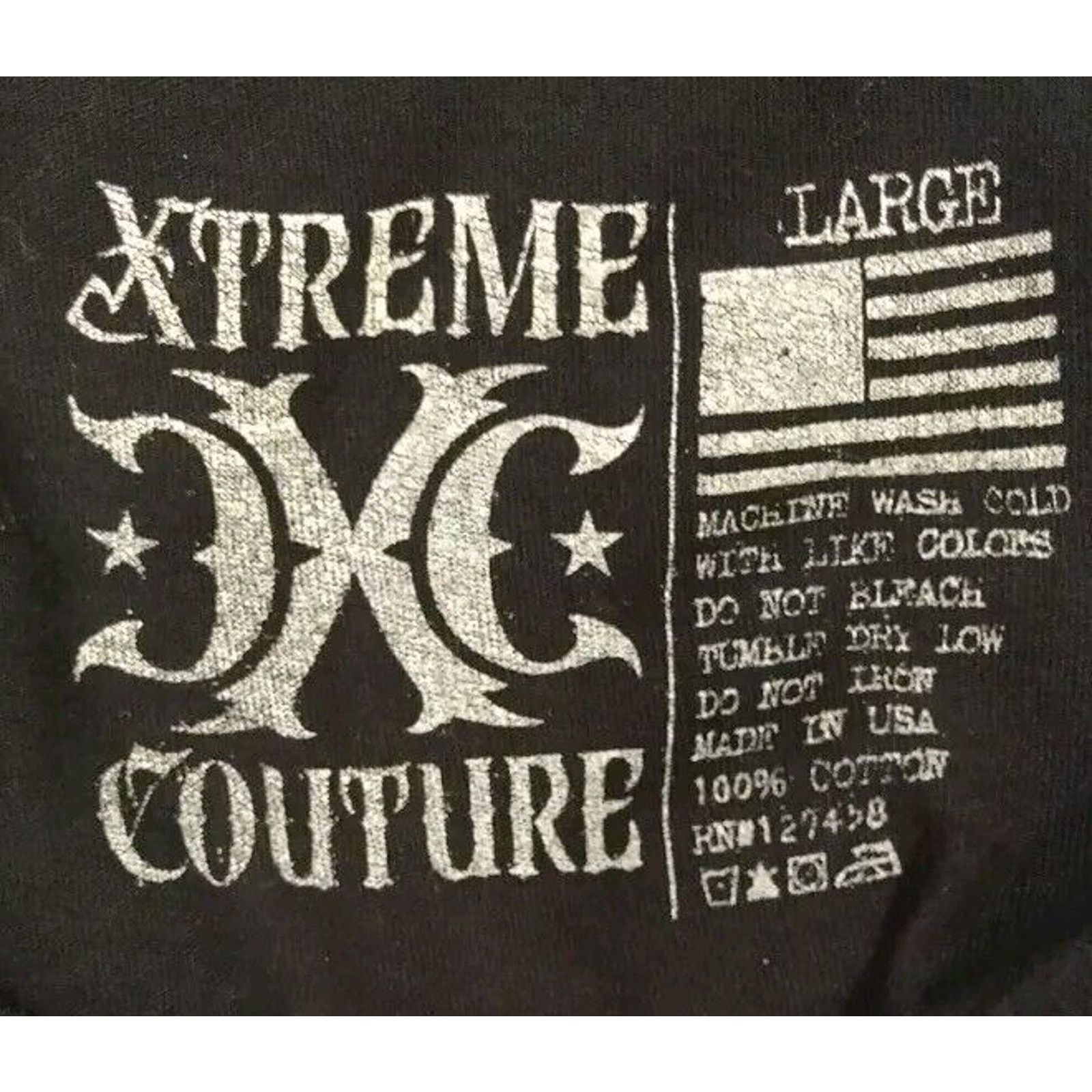 Other Xtreme Couture, Chinese Dragons Double Sided Black T-Shirt L Size US L / EU 52-54 / 3 - 4 Thumbnail