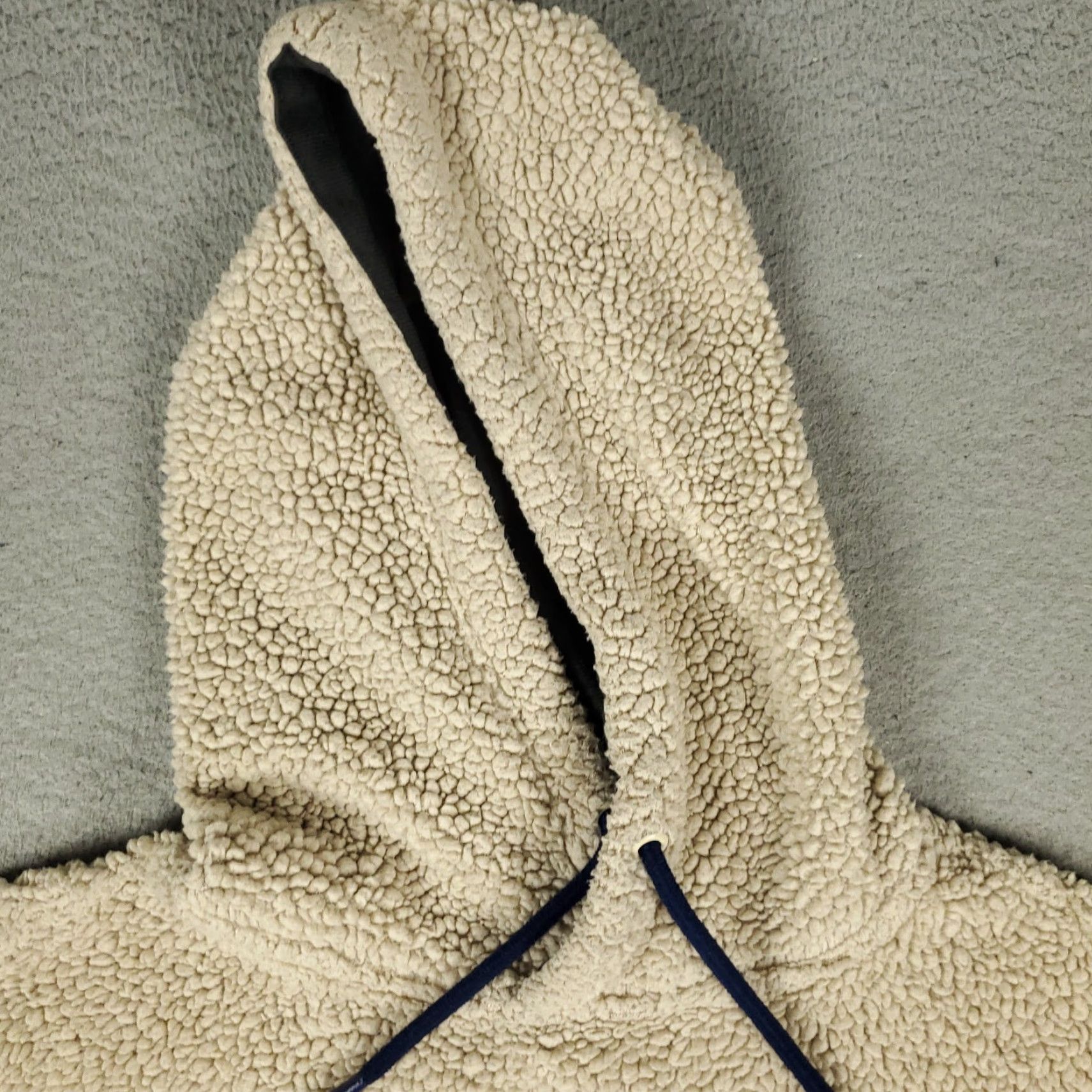 Chubbies Chubbies Hoodie Mens M Beige Sherpa Fleece Pullover Zip Pocket Logo Mock Neck Drawstring Adjustable All Seasons Size US M / EU 48-50 / 2 - 2 Thumbnail
