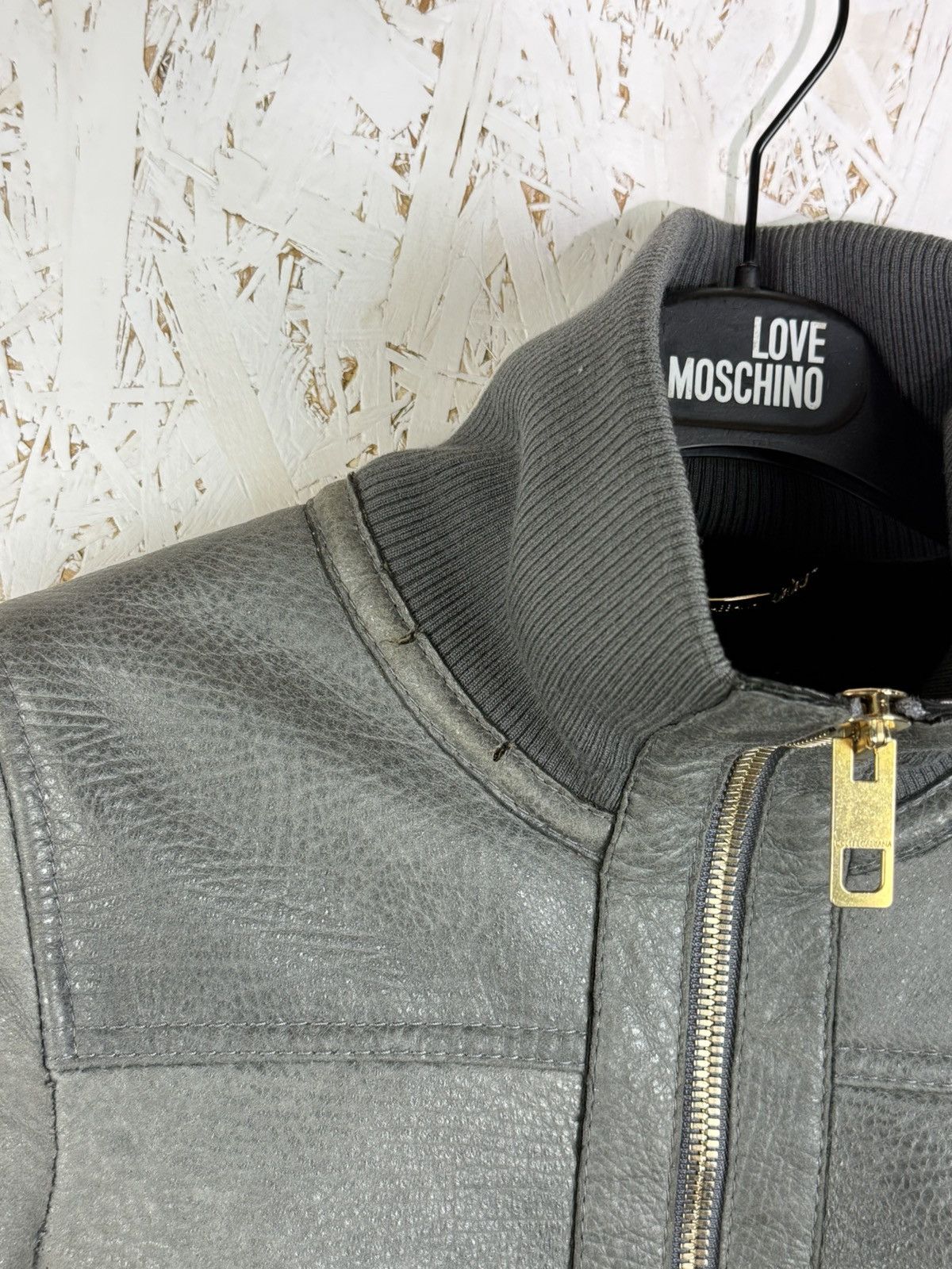 Dolce & Gabbana Dolce & Gabbana Lambskin Leather Shearling Jacket Grey 40 Size S / US 4 / IT 40 - 2 Thumbnail