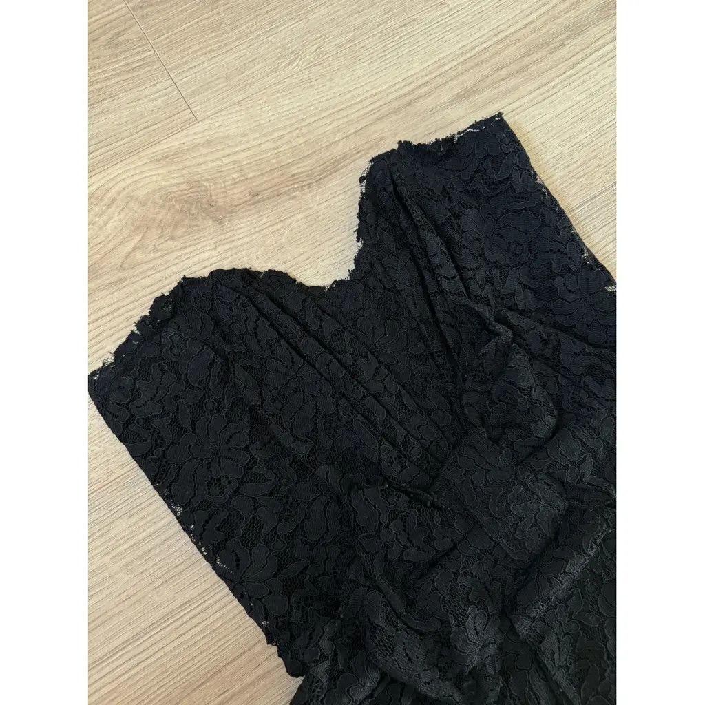 Dolce & Gabbana D & G Black Lace Fringe Corset Strapless Mini Dress Size40IT Size S / US 4 / IT 40 - 3 Thumbnail