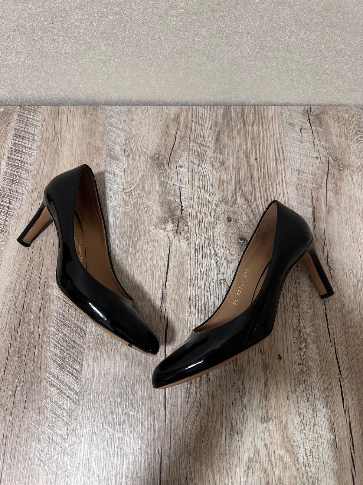 Salvatore Ferragamo Ferragamo patent leather pumps size 8 women's black Size US 8 / IT 38 - 3 Thumbnail