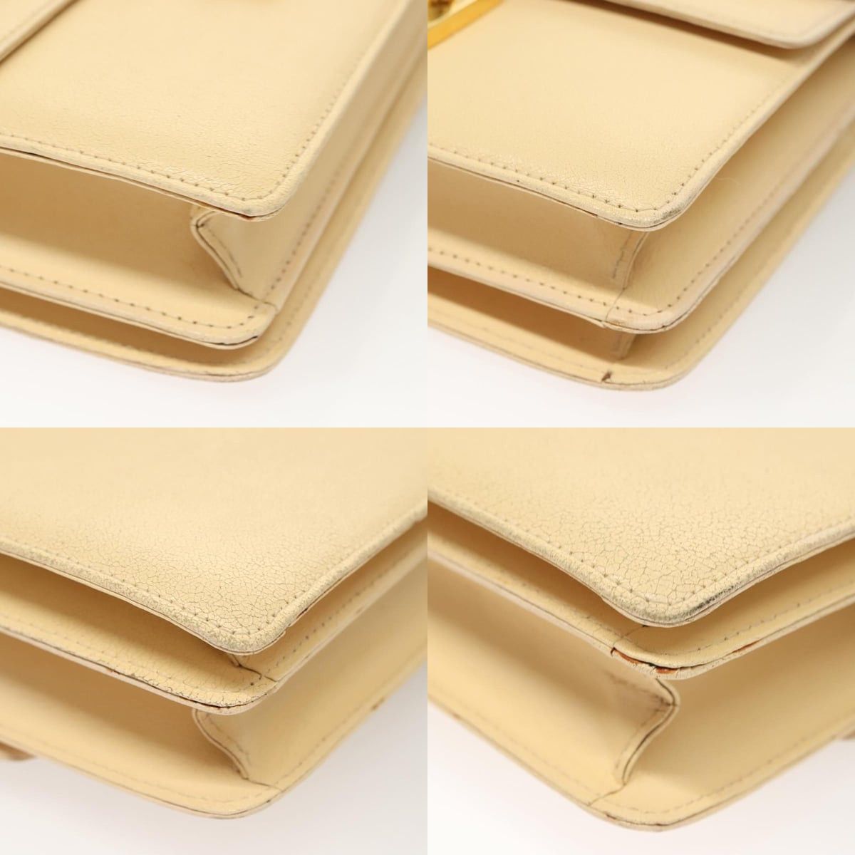Fendi FENDI Zucca Canvas Hand Bag Canvas Leather Beige Gold Size ONE SIZE - 10 Thumbnail