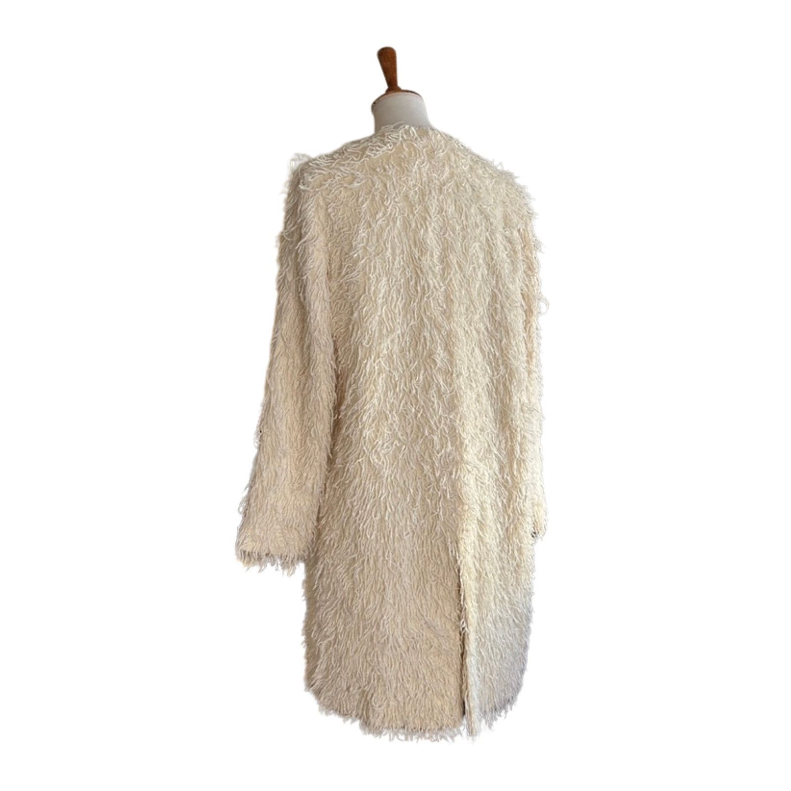 Helmut Lang Helmut Lang Wool-Blend Fringe Coat, Size XS Size XS / US 0-2 / IT 36-38 - 6 Thumbnail
