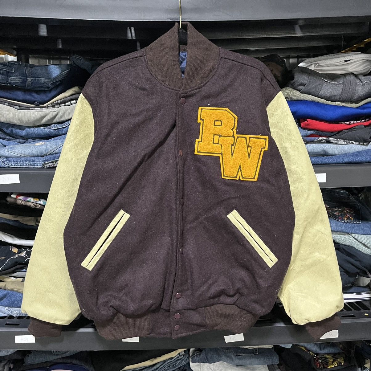 Vintage VINTAGE BALDWIN WALLACE LEATHER VARSITY JACKET SIZE MEDIUM Size US M / EU 48-50 / 2 - 3 Thumbnail