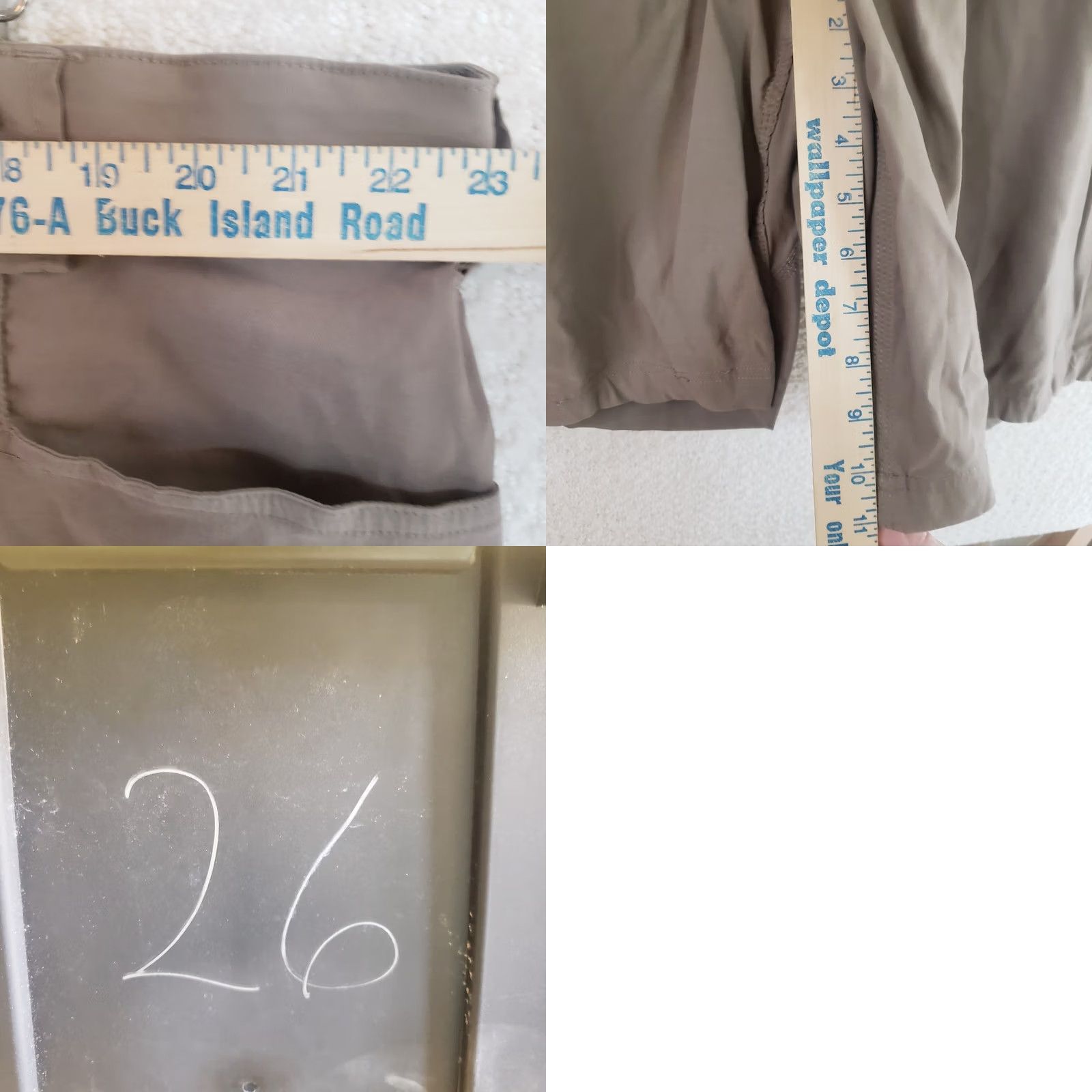 Vintage Duluth Trading Dry on the Fly Cargo Shorts Men 46"x11" Brown Nylon Spandex Size US 30 / EU 46 - 10 Thumbnail