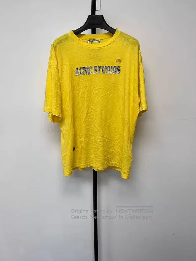 Acne Studios Acne Studios Logo on the chest, cotton plain knit short-sl Size US S / EU 44-46 / 1 - 1 Thumbnail