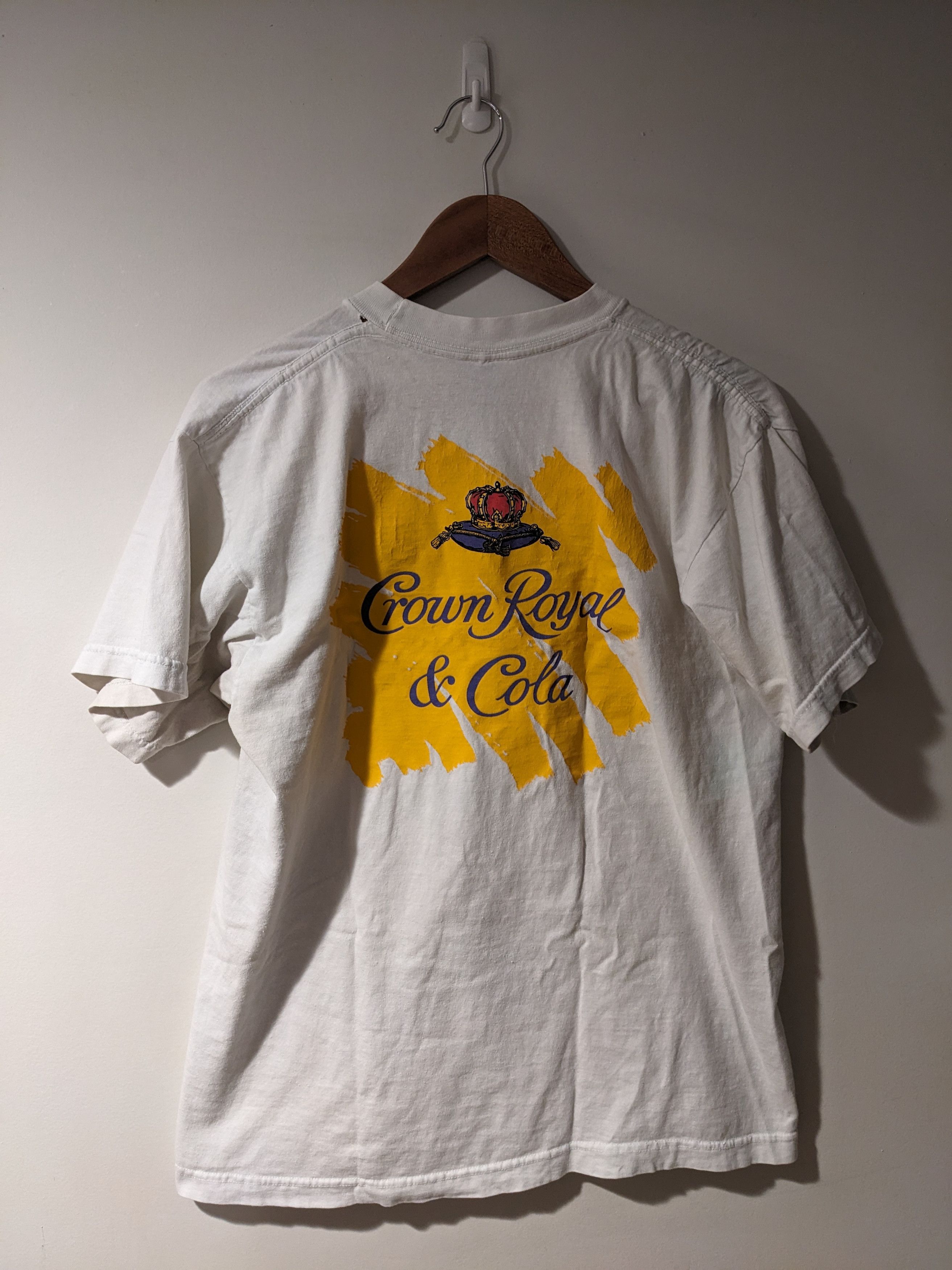 Designer × Vintage Vintage 90s Crown Royal Alcohol & Cola White Large T-Shirt Size US L / EU 52-54 / 3 - 9 Thumbnail