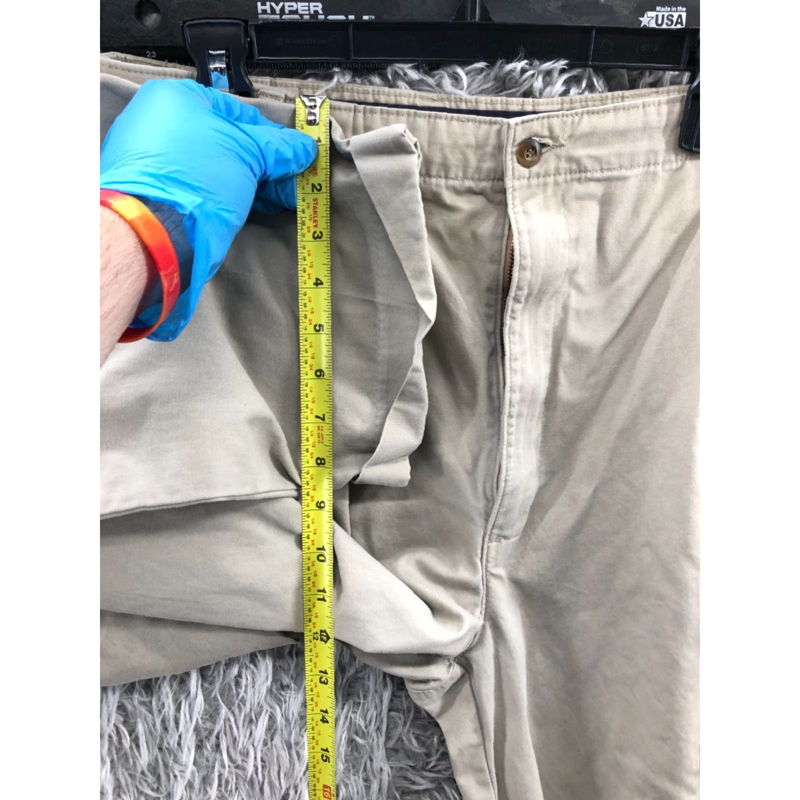 Dockers DOCKERS Pants Chino Slim Straight 38x32 Beige Mens Regular 5-Pocket Flat Front Button Zip Knit Polyester Blend Comfortable Logo Vintage No Size US 38 / EU 54 - 4 Thumbnail